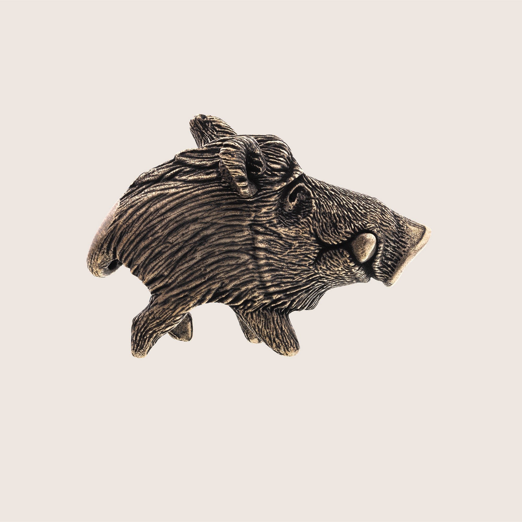 Wild Boar Bronze Figurine – Handcrafted Miniature Gift for Collectors