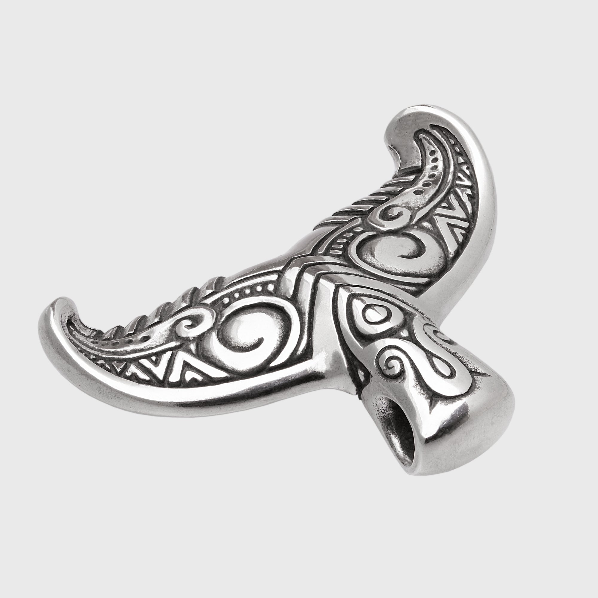 Whale Tail 925 Silver Pendant – Maori Inspired Ocean Amulet