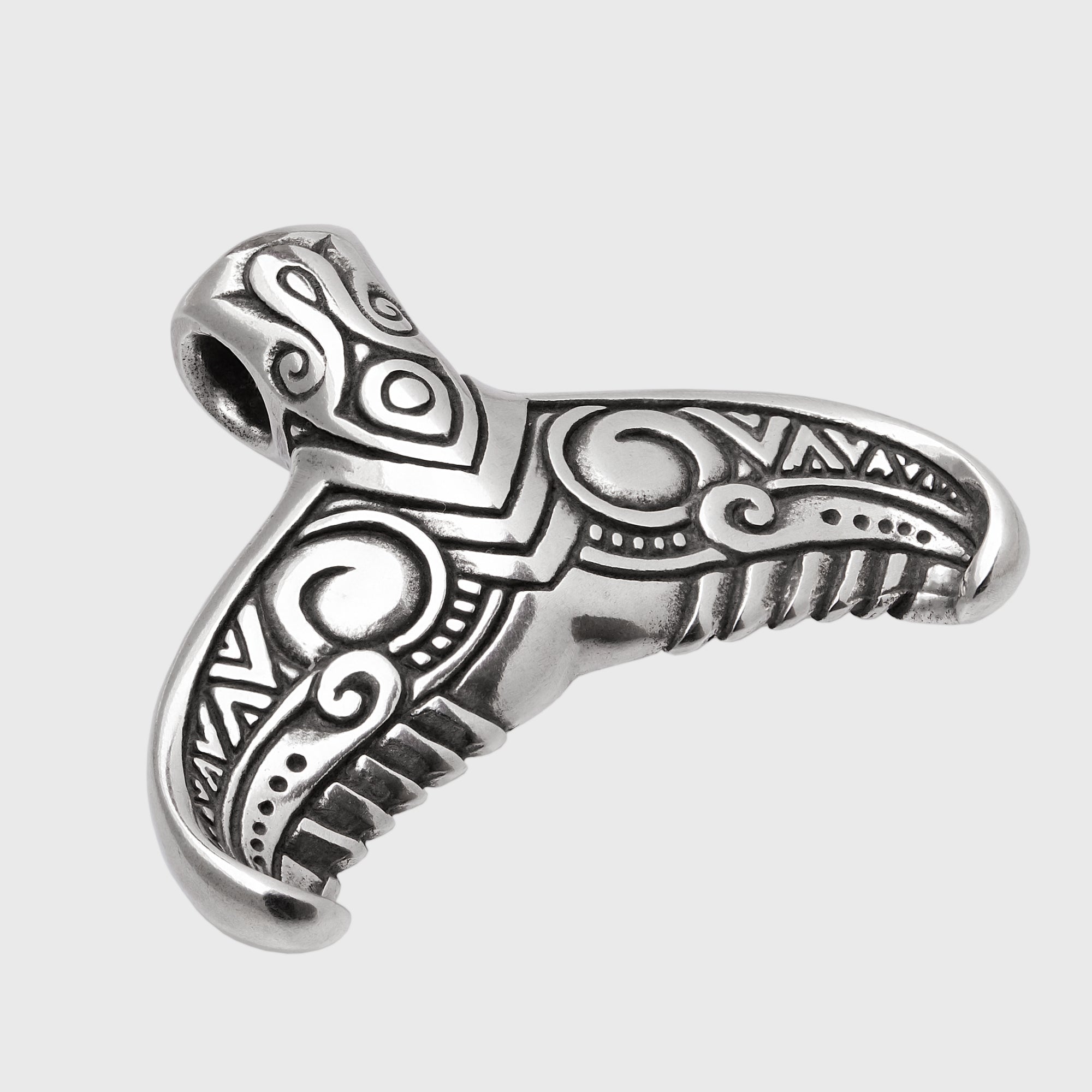 Whale Tail 925 Silver Pendant – Maori Inspired Ocean Amulet