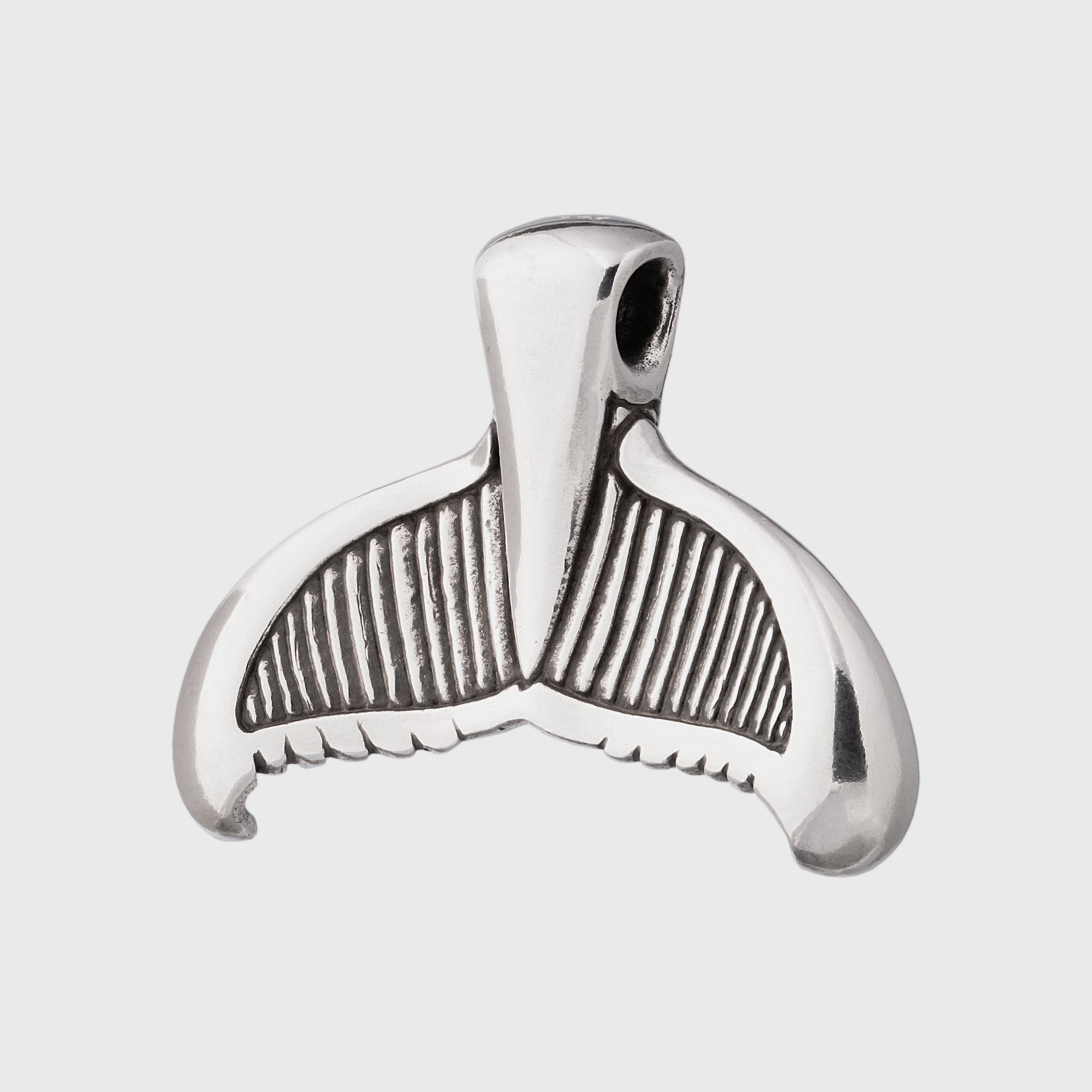 Whale Tail 925 Silver Pendant – Maori Inspired Ocean Amulet