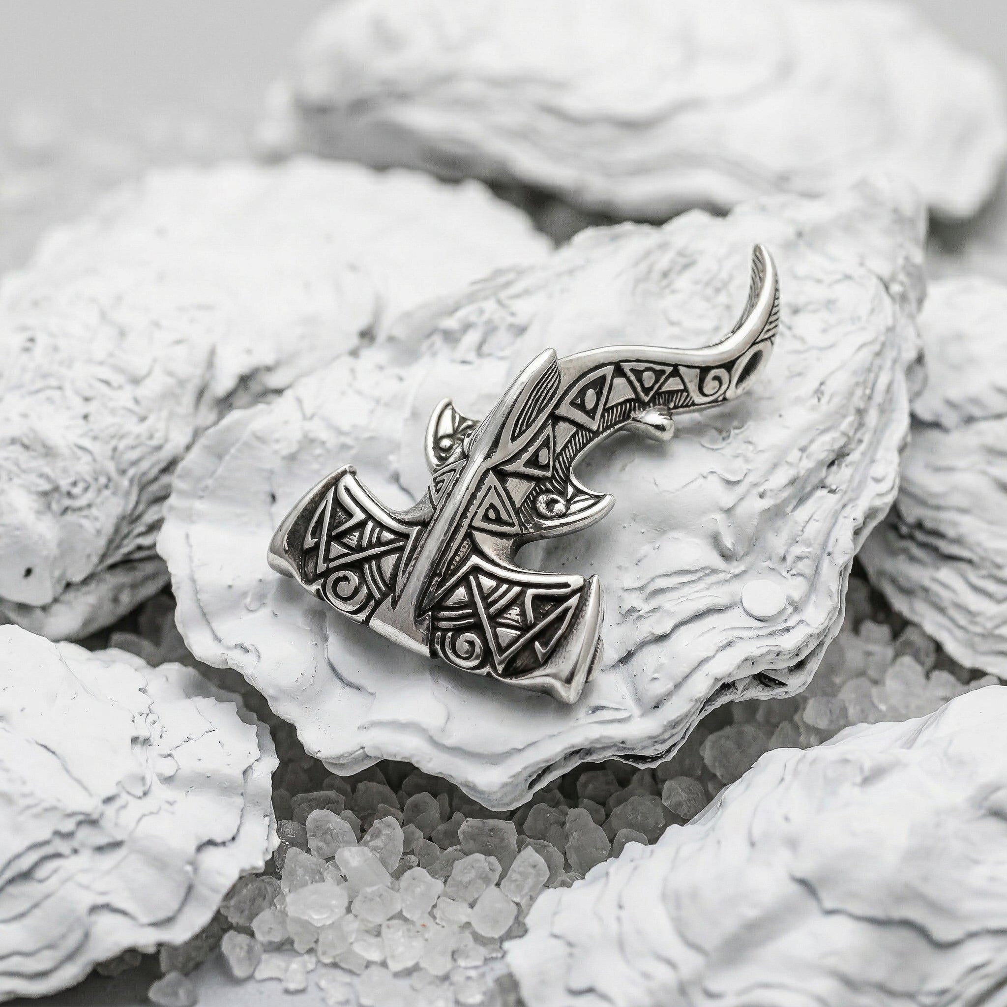 Hammerhead Shark Silver Pendant – Handmade Ocean Tribal Jewelry