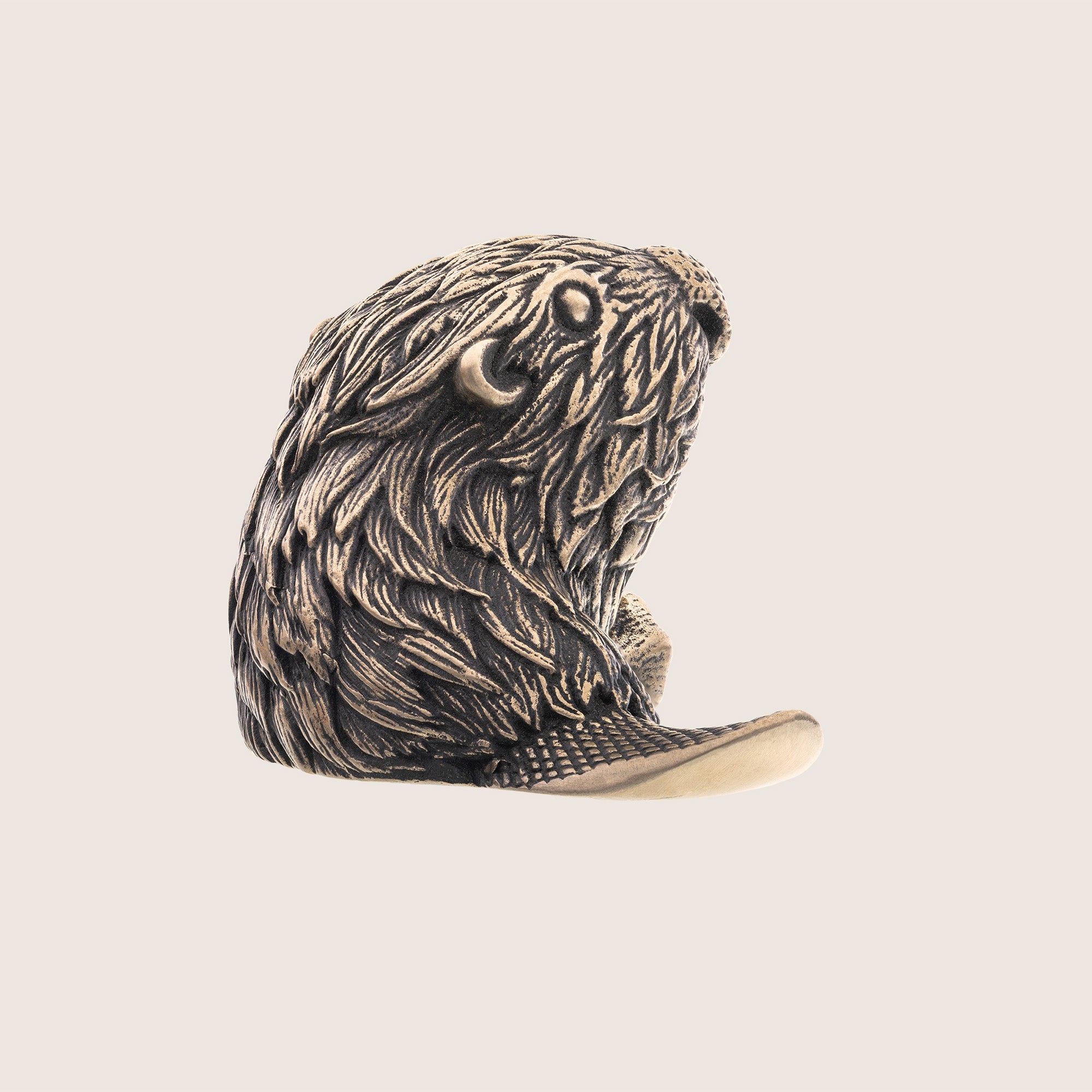 Beaver Bronze Figurine – Handmade Miniature Animal Totem & Gift