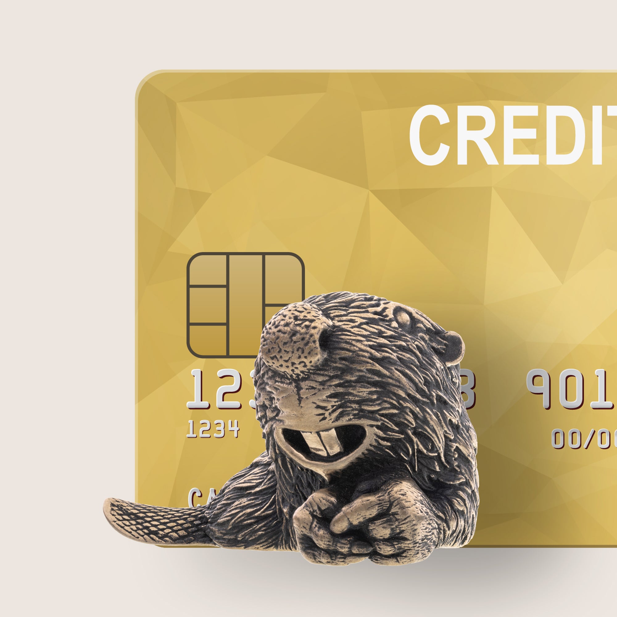 Beaver Bronze Figurine – Handmade Miniature Animal Totem & Gift