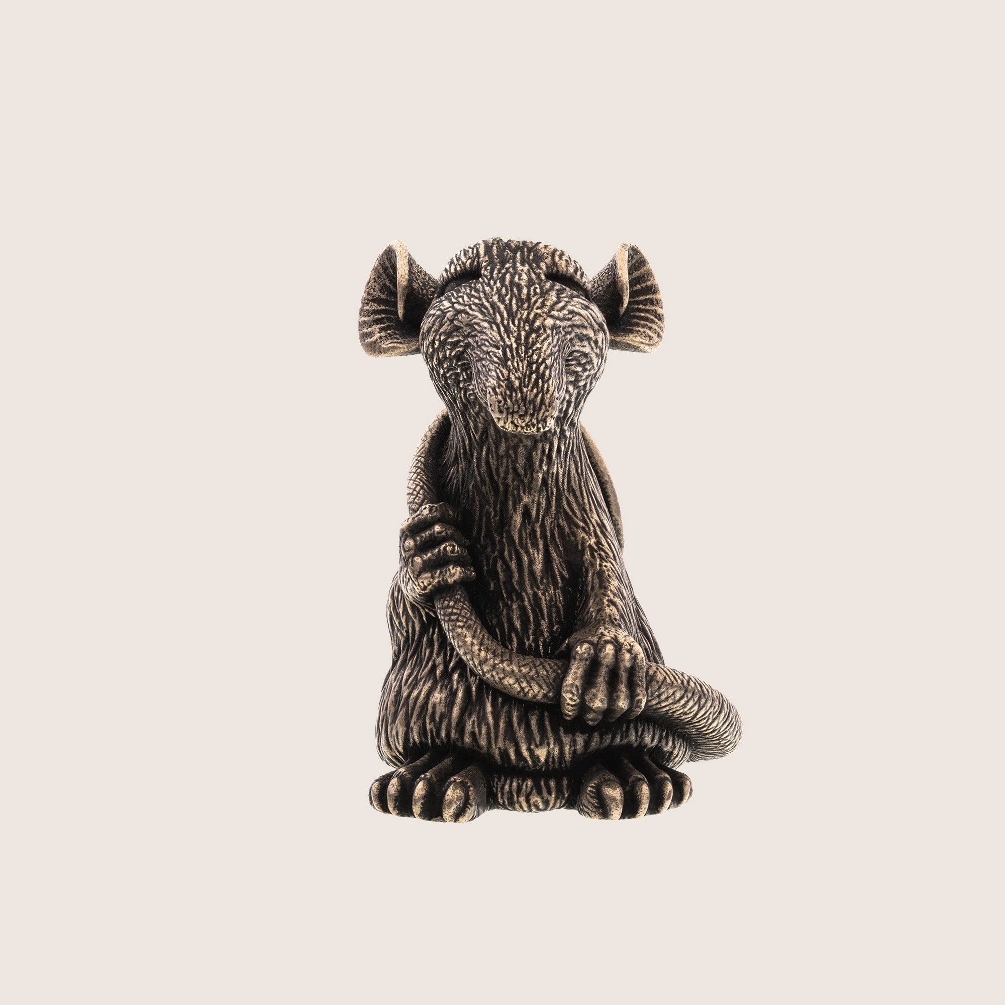 Rat Bronze Figurine – Handmade Miniature Collectible Gift