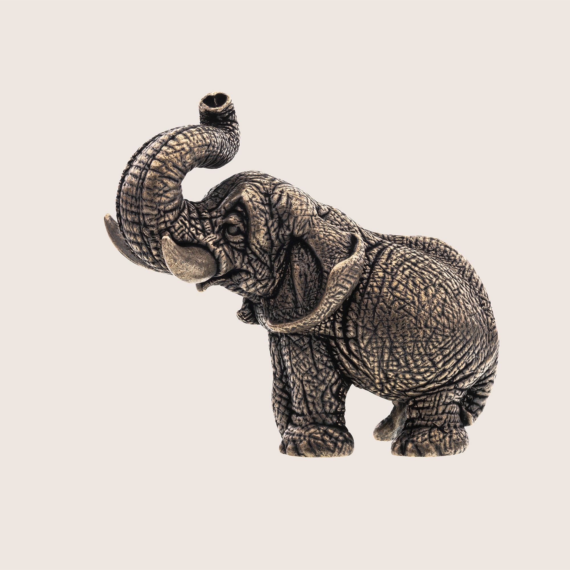 Elephant Bronze Figurine – Handmade Wildlife Statue & Gift
