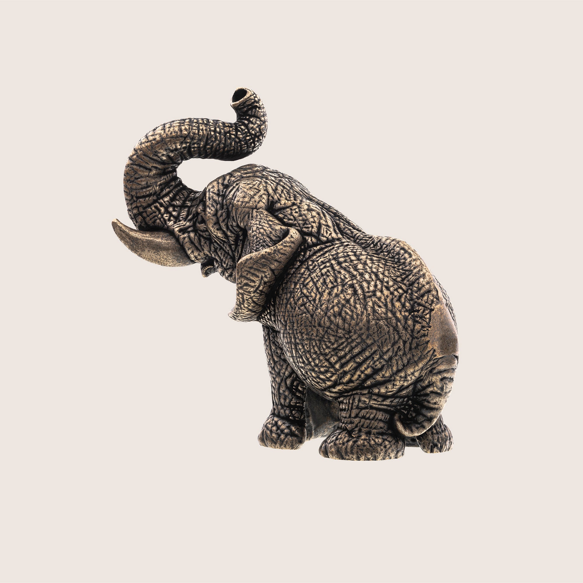 Elephant Bronze Figurine – Handmade Wildlife Statue & Gift