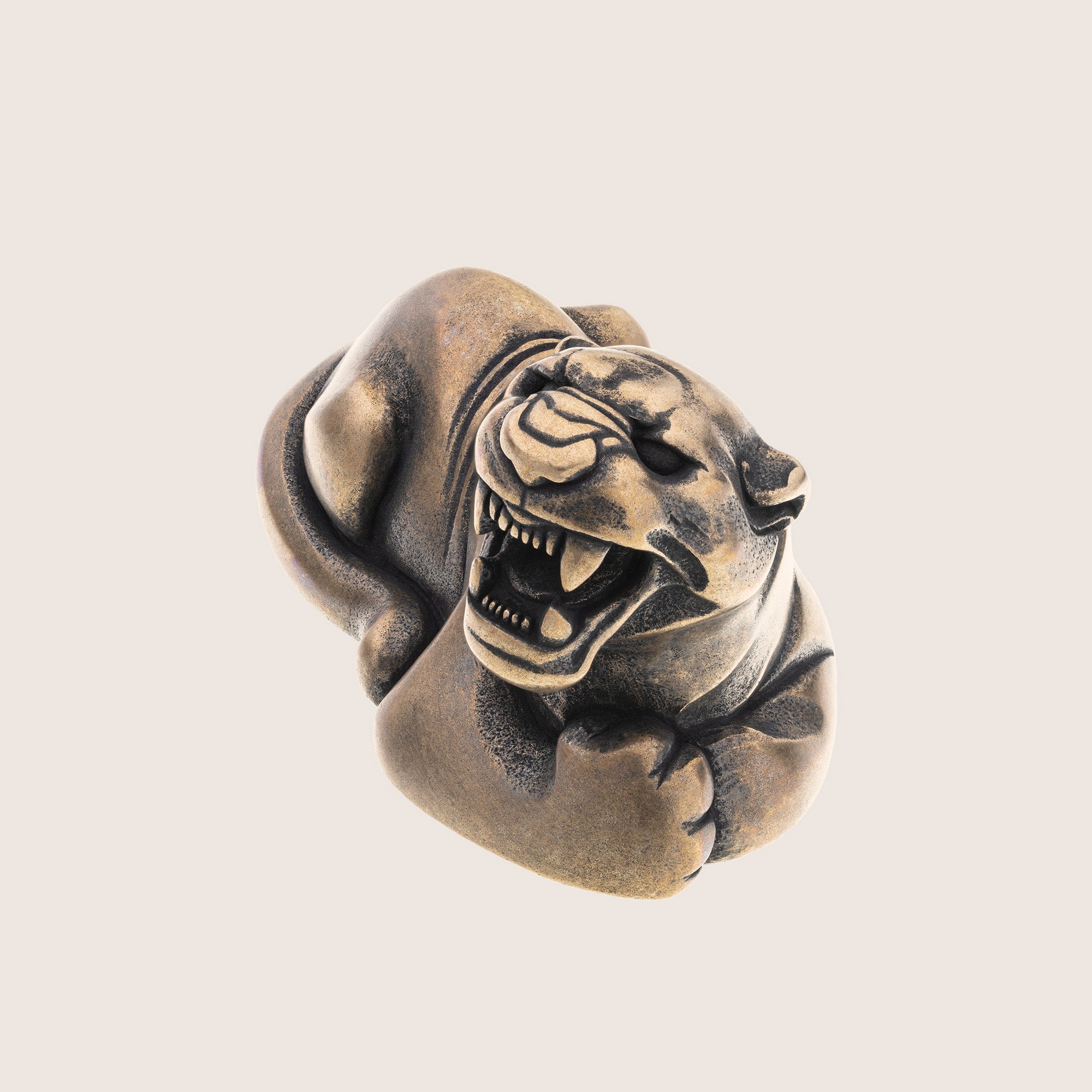 Jaguar Bronze Figurine – Wild Cat Desk Decoration & Gift