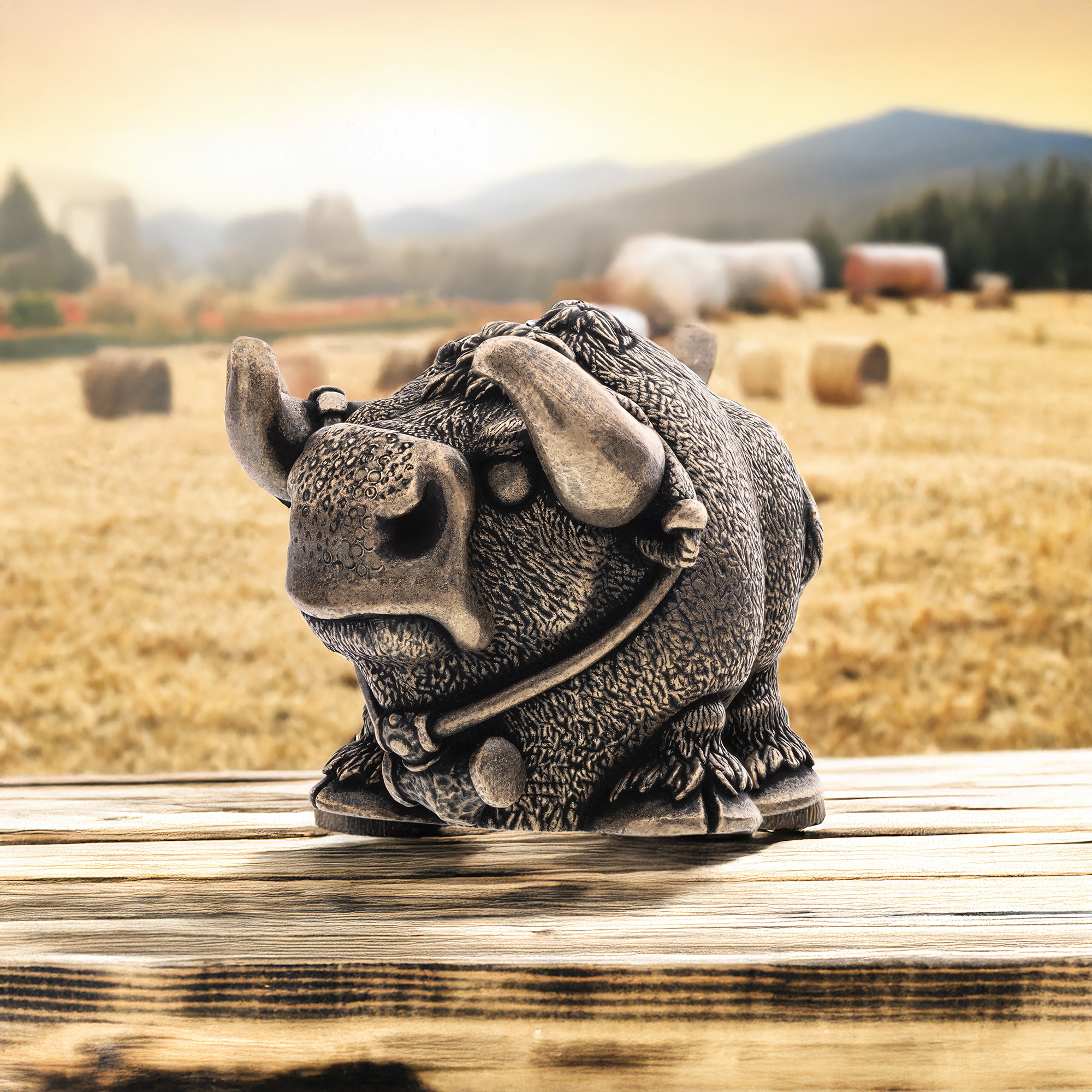 Bull Miniature Figurine — Handcrafted Bronze Collectible