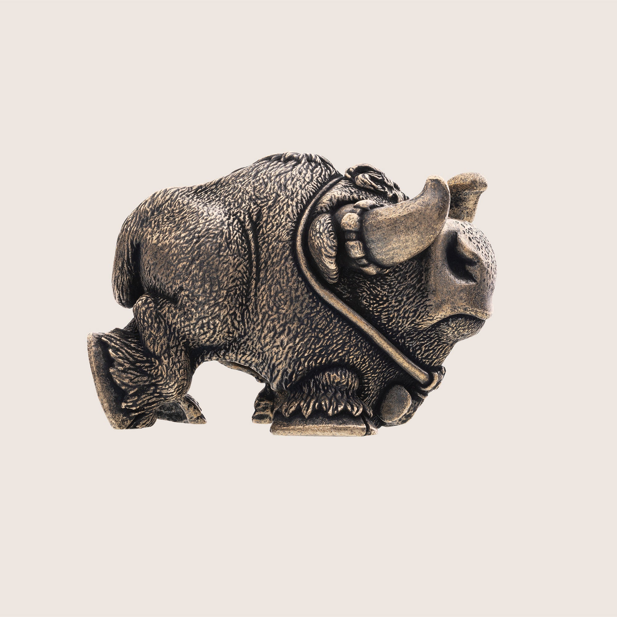 Bullen-Miniaturfigur – handgefertigtes Sammlerstück aus Bronze