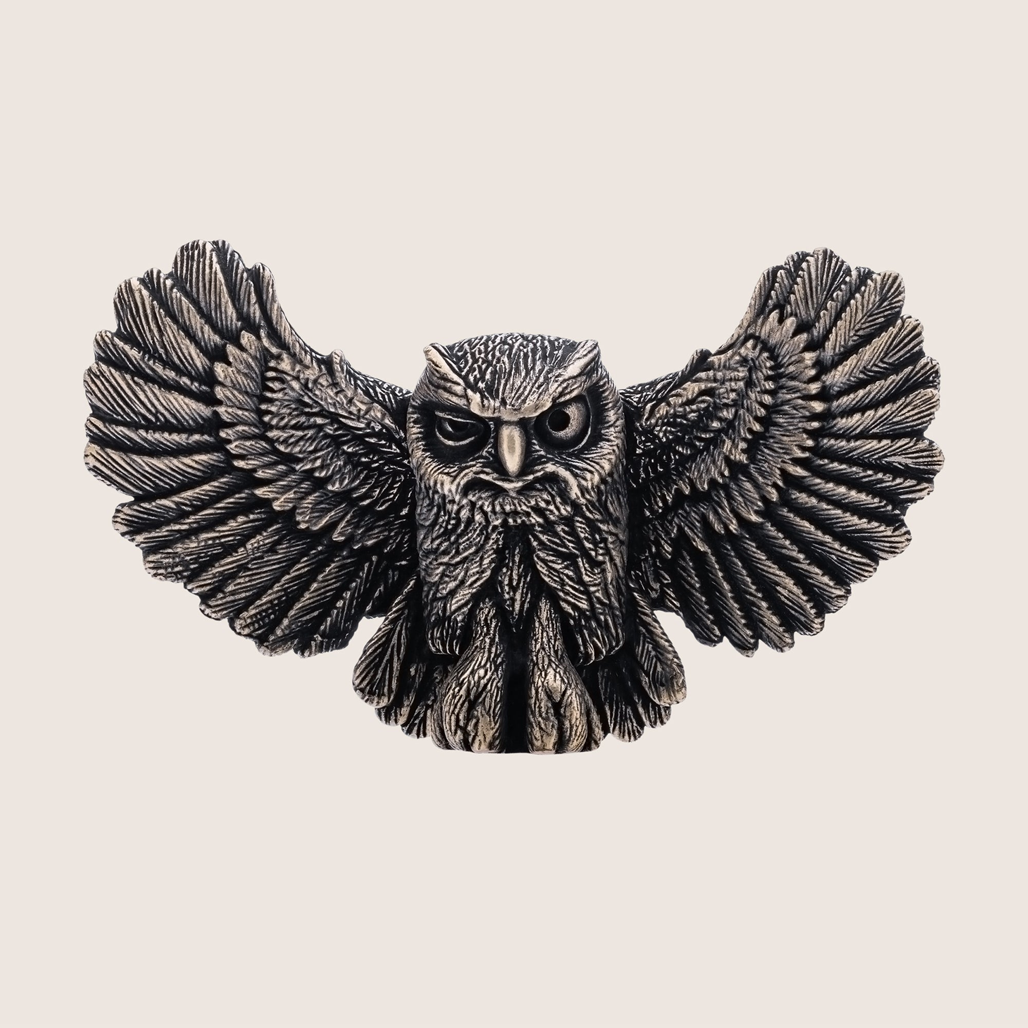 Bronze Owl Figurine – Miniature Desk Decor & Collectible