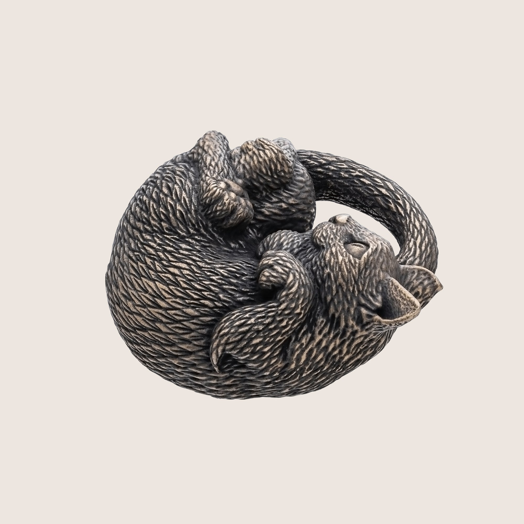 Cat Bronze Miniature – Handmade Figurine & Wearable Pendant