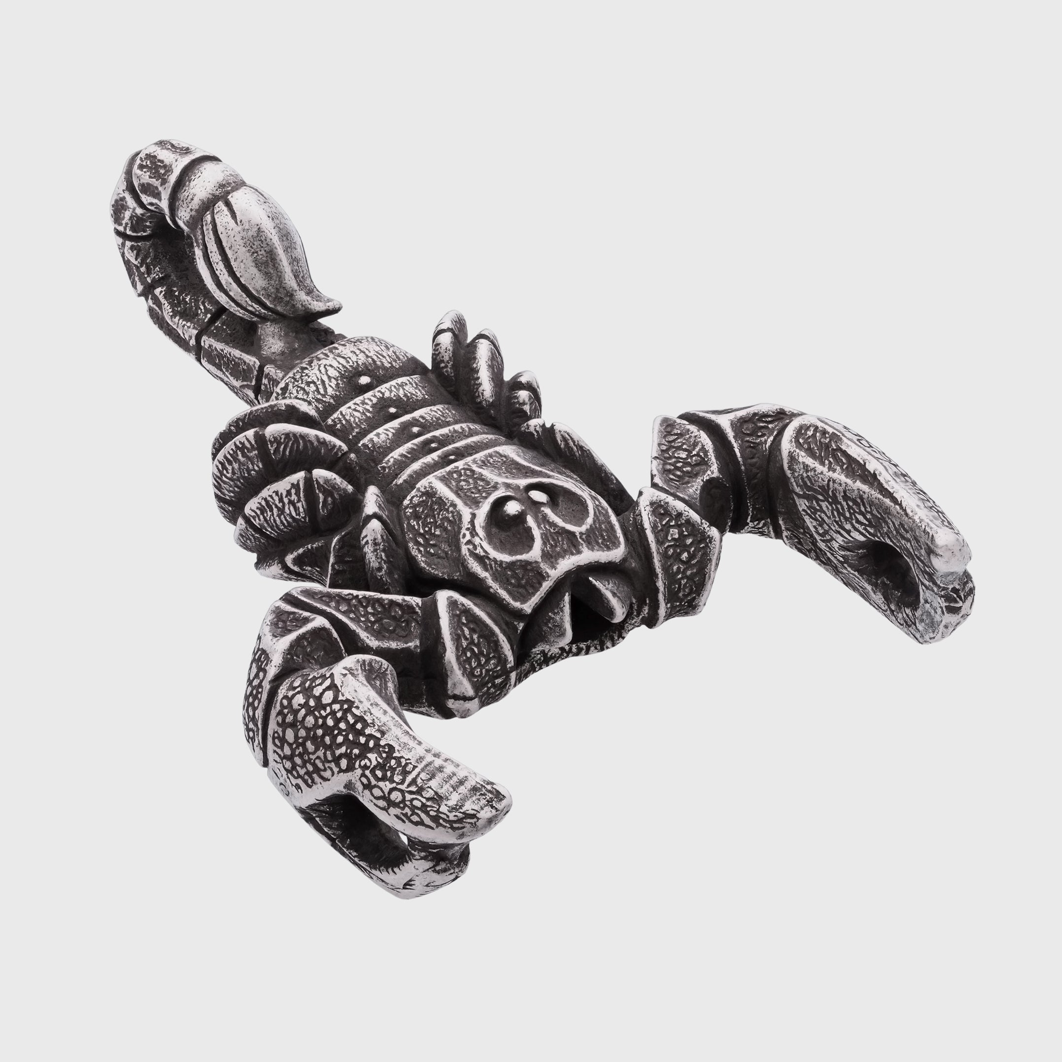 Scorpion Silver-plated Bronze Miniature – Handmade Figurine & Wearable Pendant