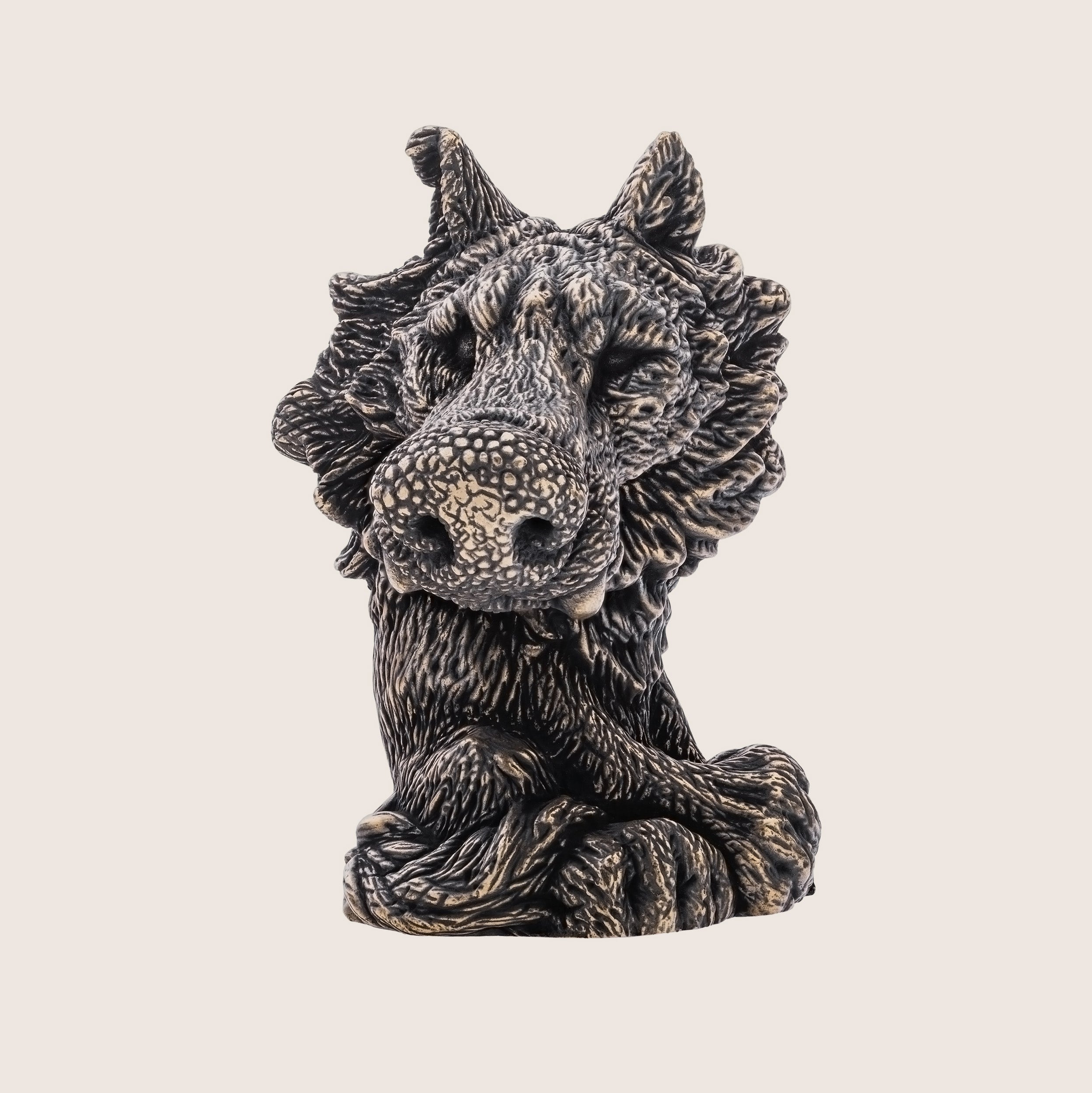 Wolf Bronze Figurine – Handcrafted Miniature Wildlife Statuette