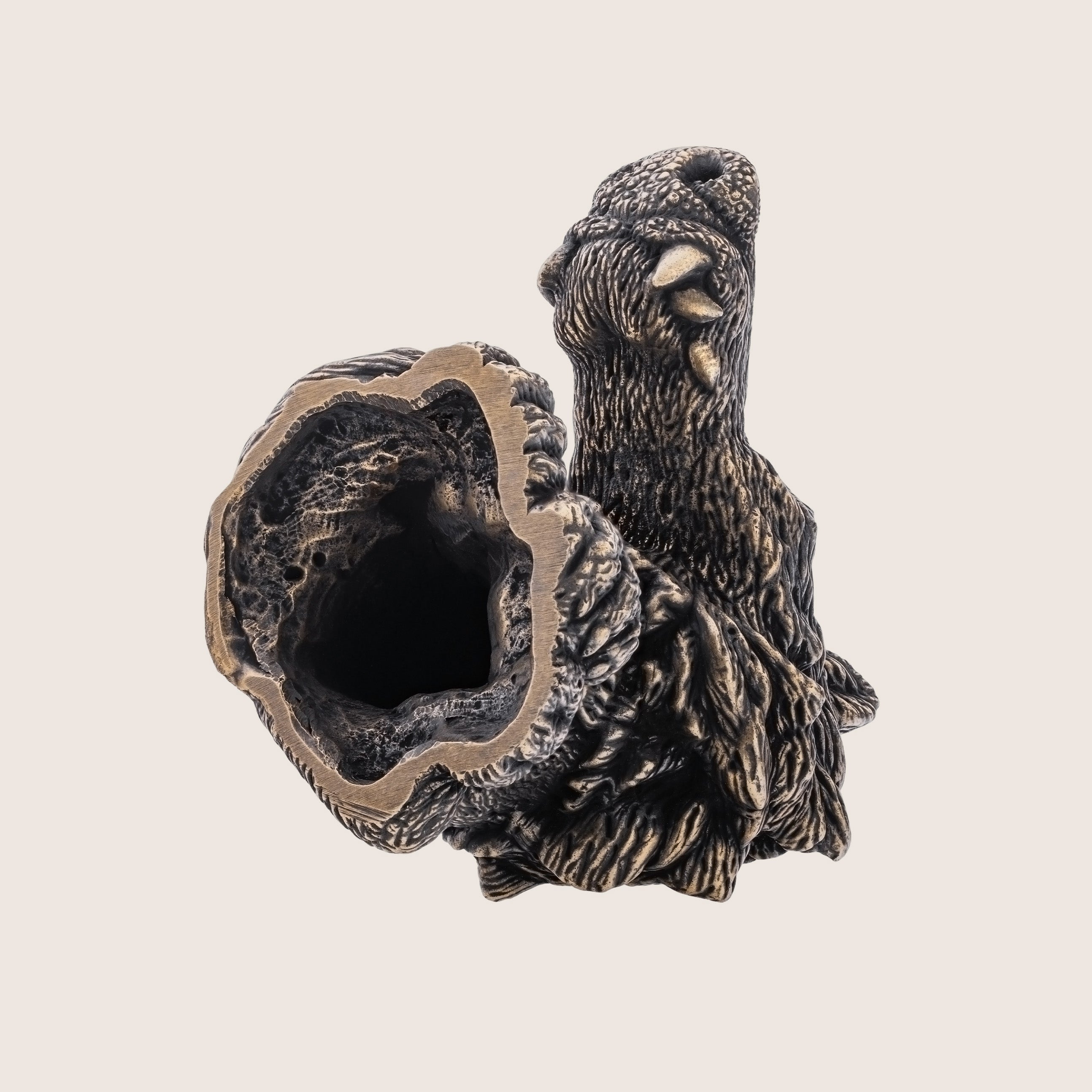Wolf Bronze Figurine – Handcrafted Miniature Wildlife Statuette