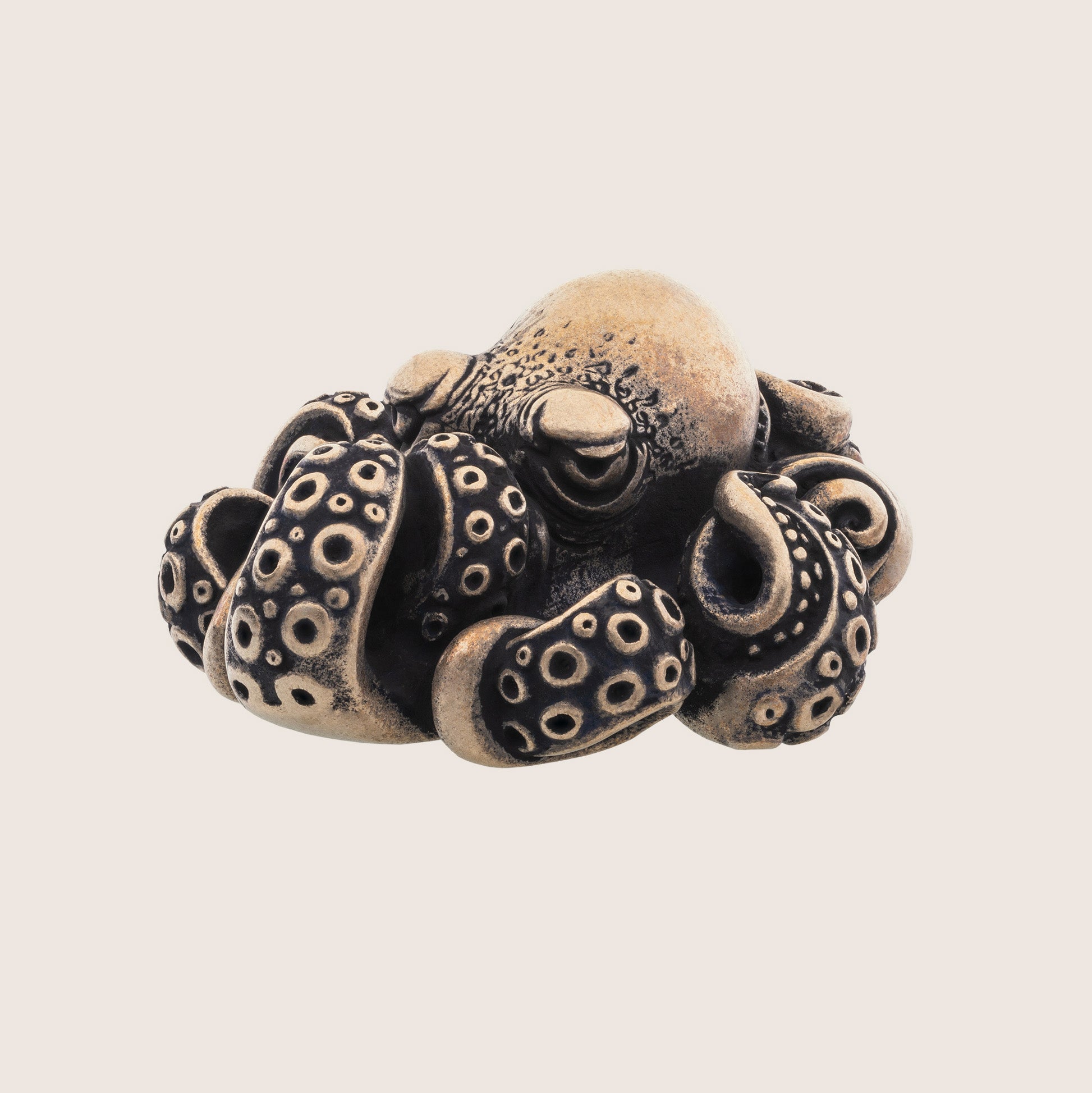 Octopus Bronze Miniature – Handmade Figurine & Wearable Pendant