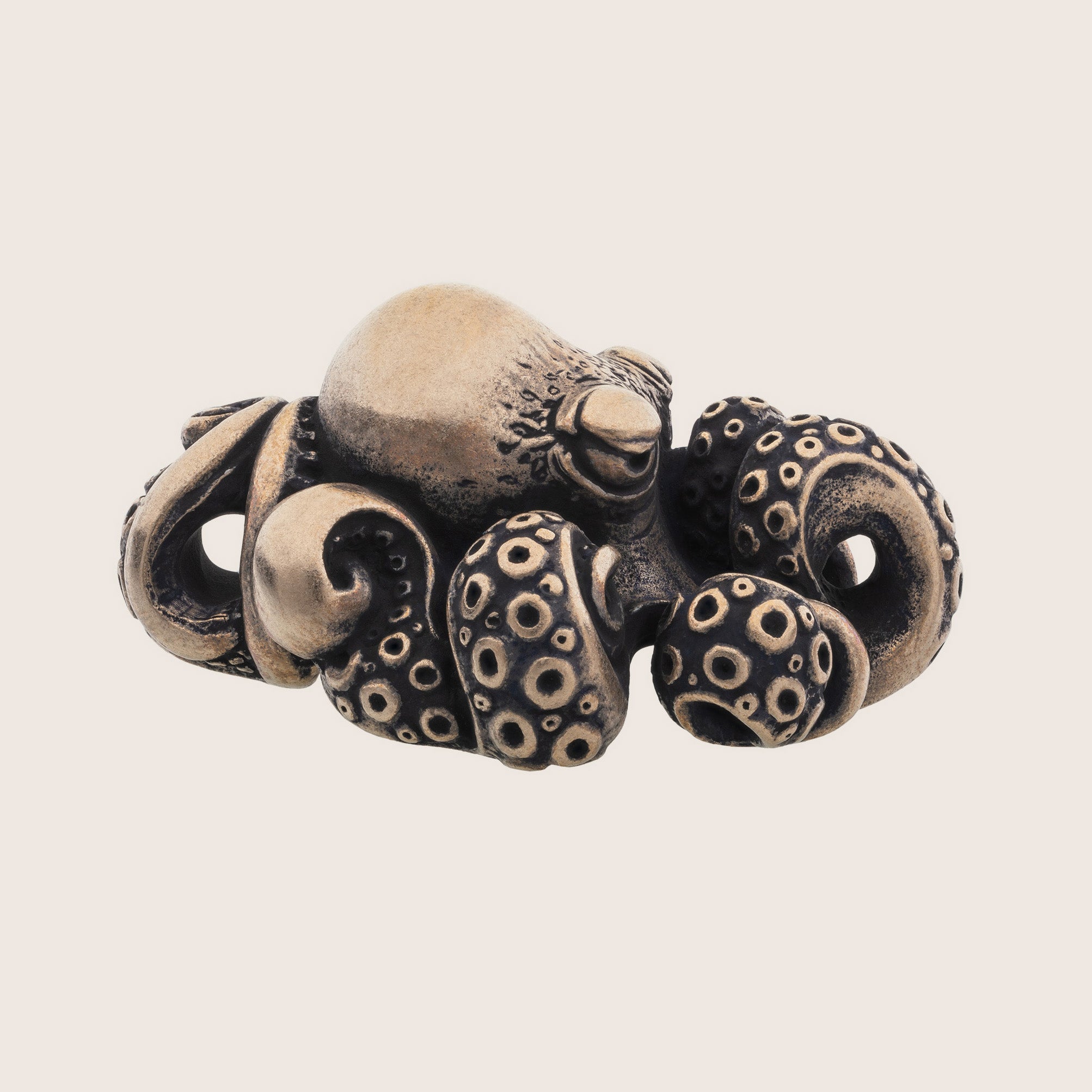 Octopus Bronze Miniature – Handmade Figurine & Wearable Pendant