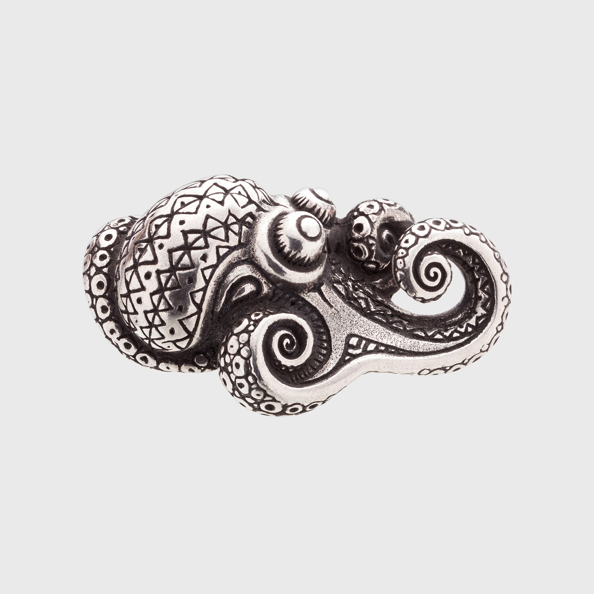 Octopus Sterling Silver Necklace – Handmade Ocean Tribal Jewelry
