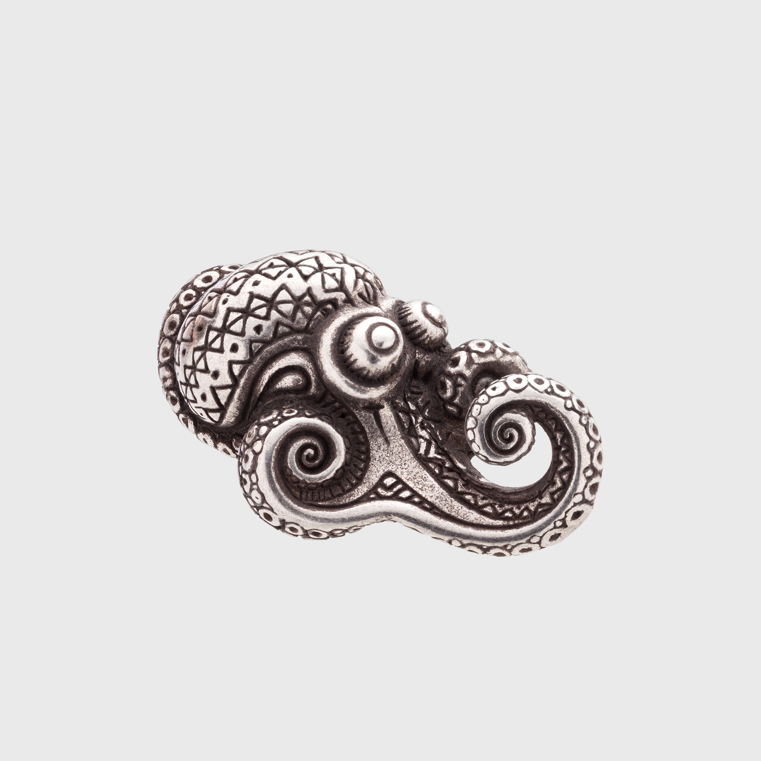 Octopus Silver-plated Bronze Necklace – Handmade Ocean Tribal Jewelry