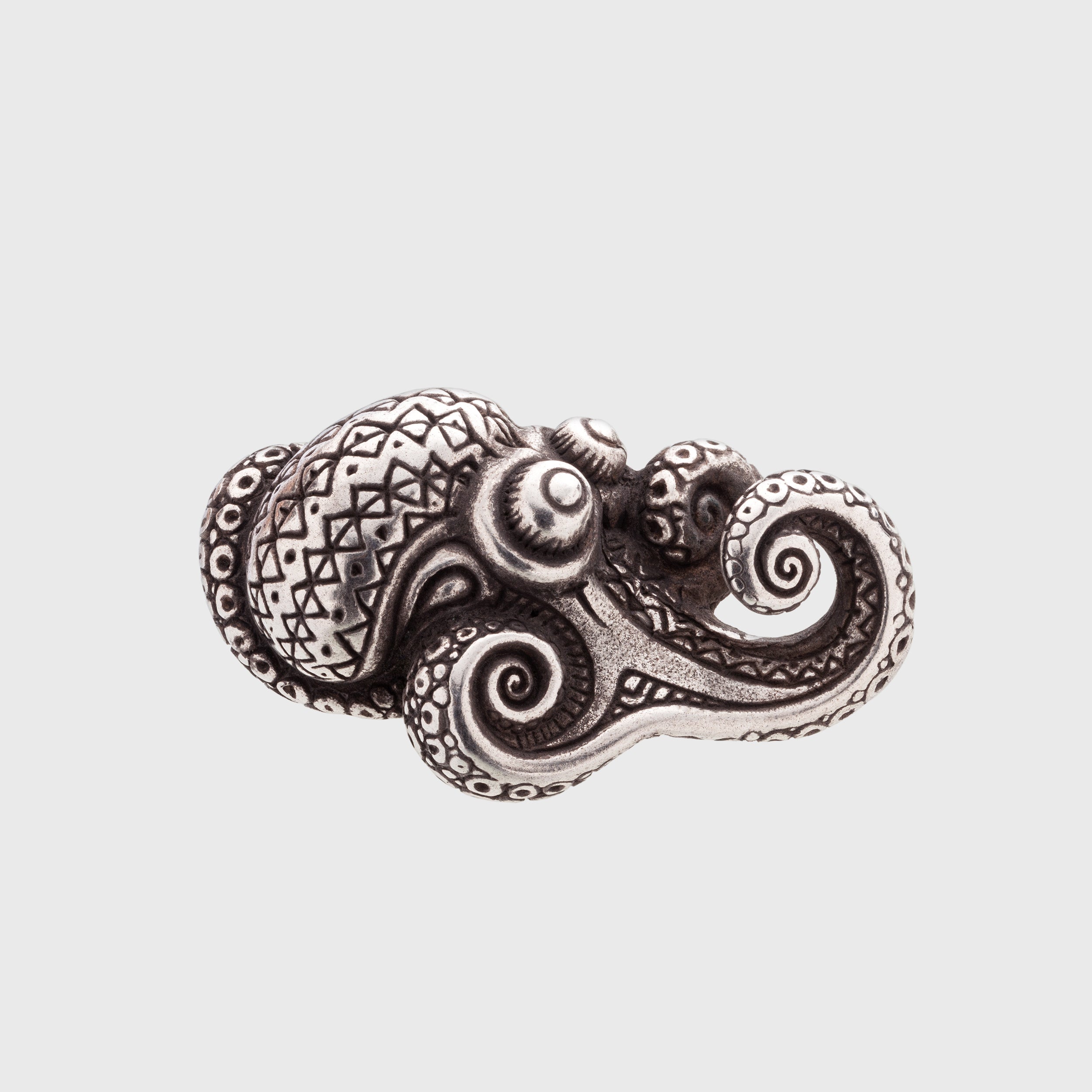 Octopus Silver-plated Bronze Necklace – Handmade Ocean Tribal Jewelry