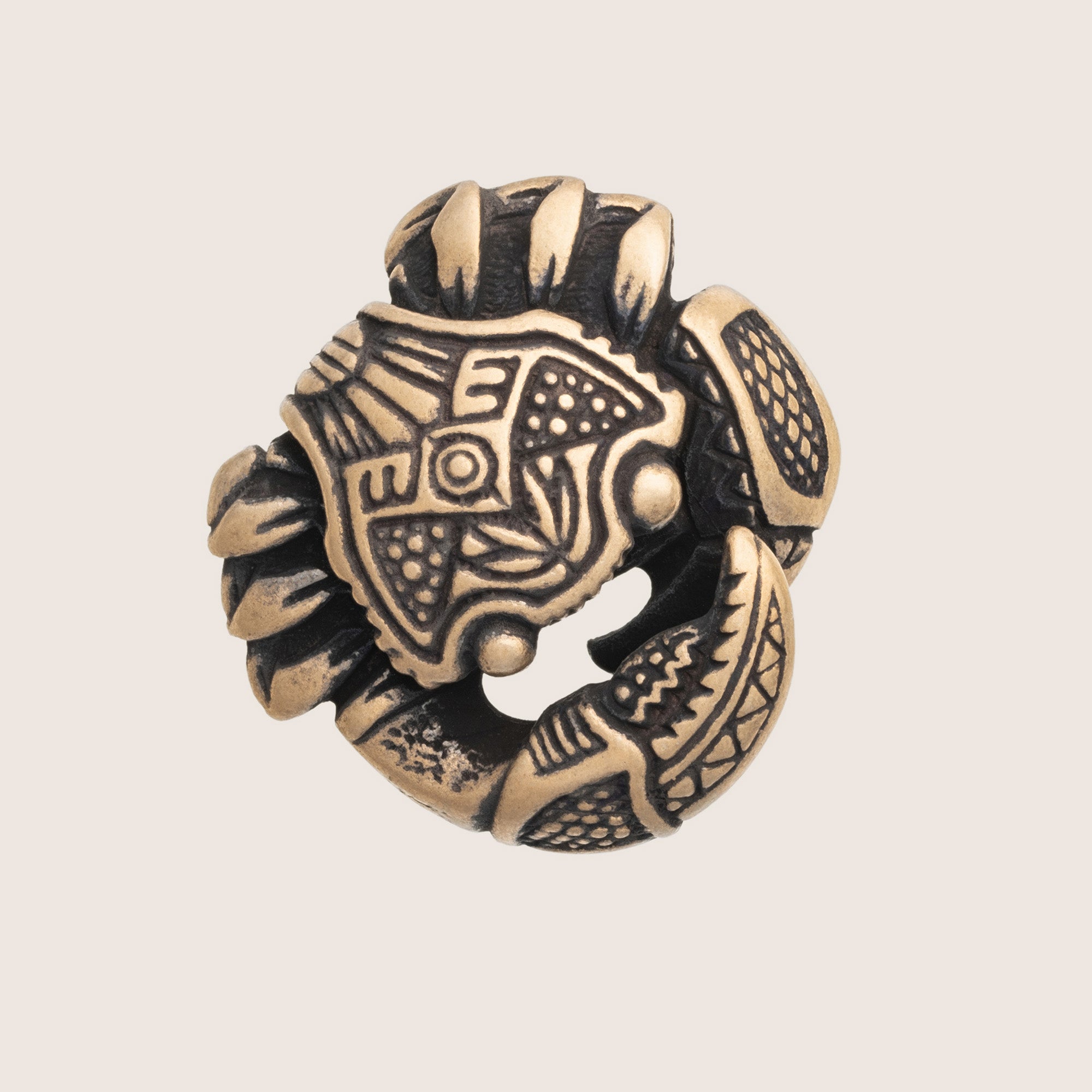 Crab Bronze Necklace – Tribal Spirit Ocean Symbol Jewelry