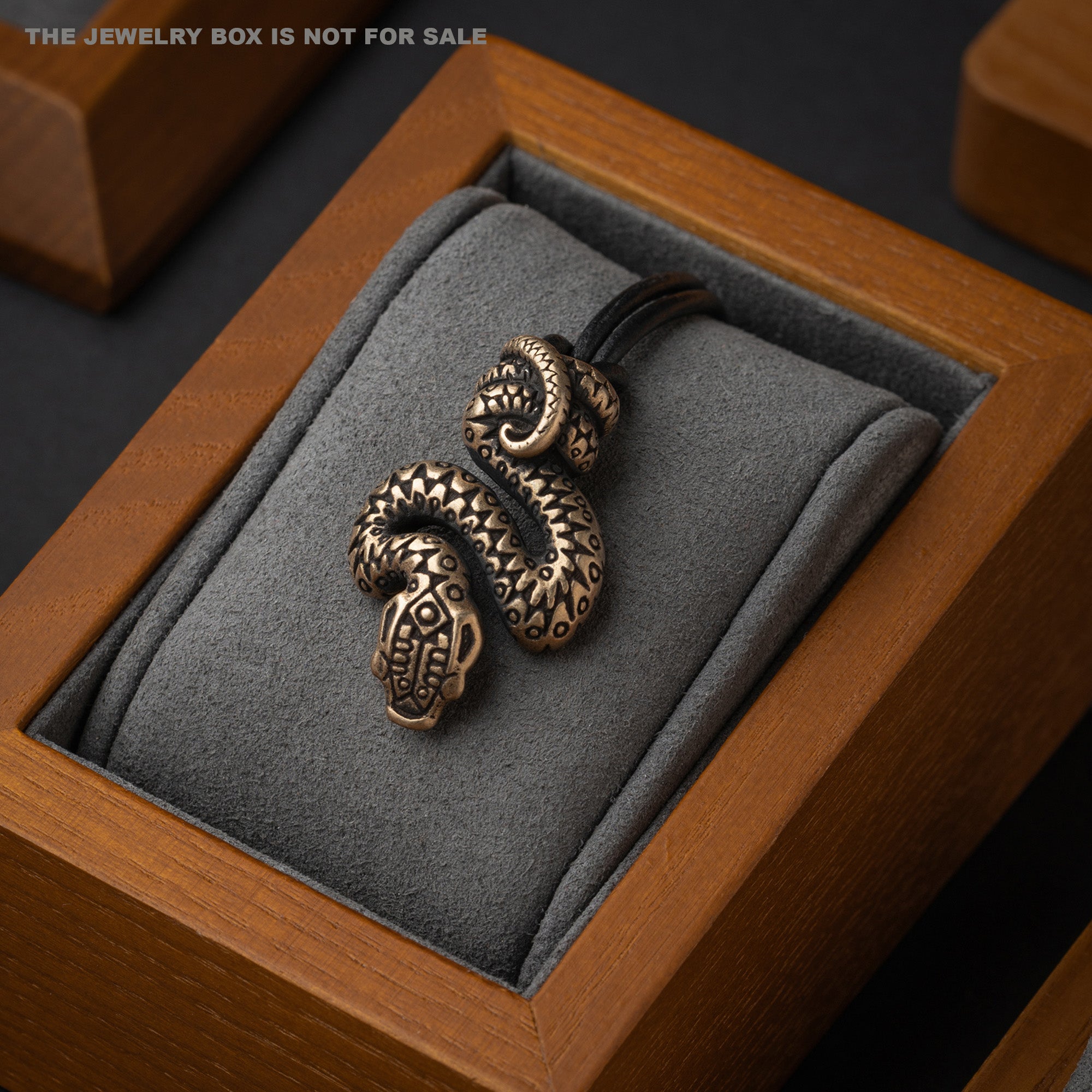 Snake Bronze Pendant – Tribal Symbolic Jewelry