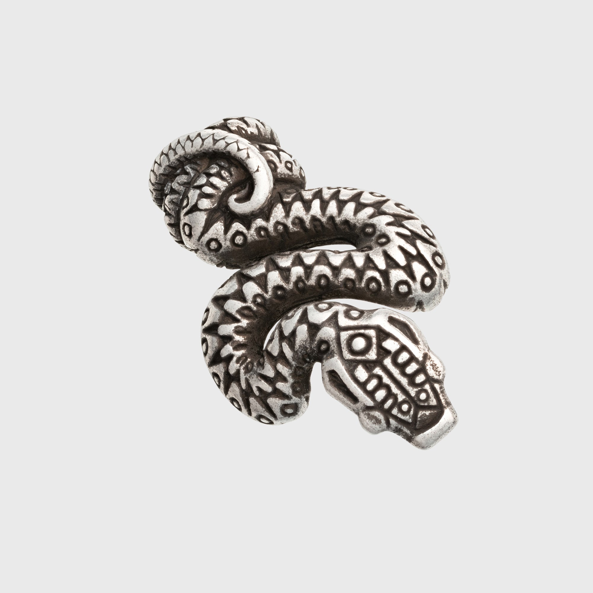 Schlangenkette aus versilberter Bronze