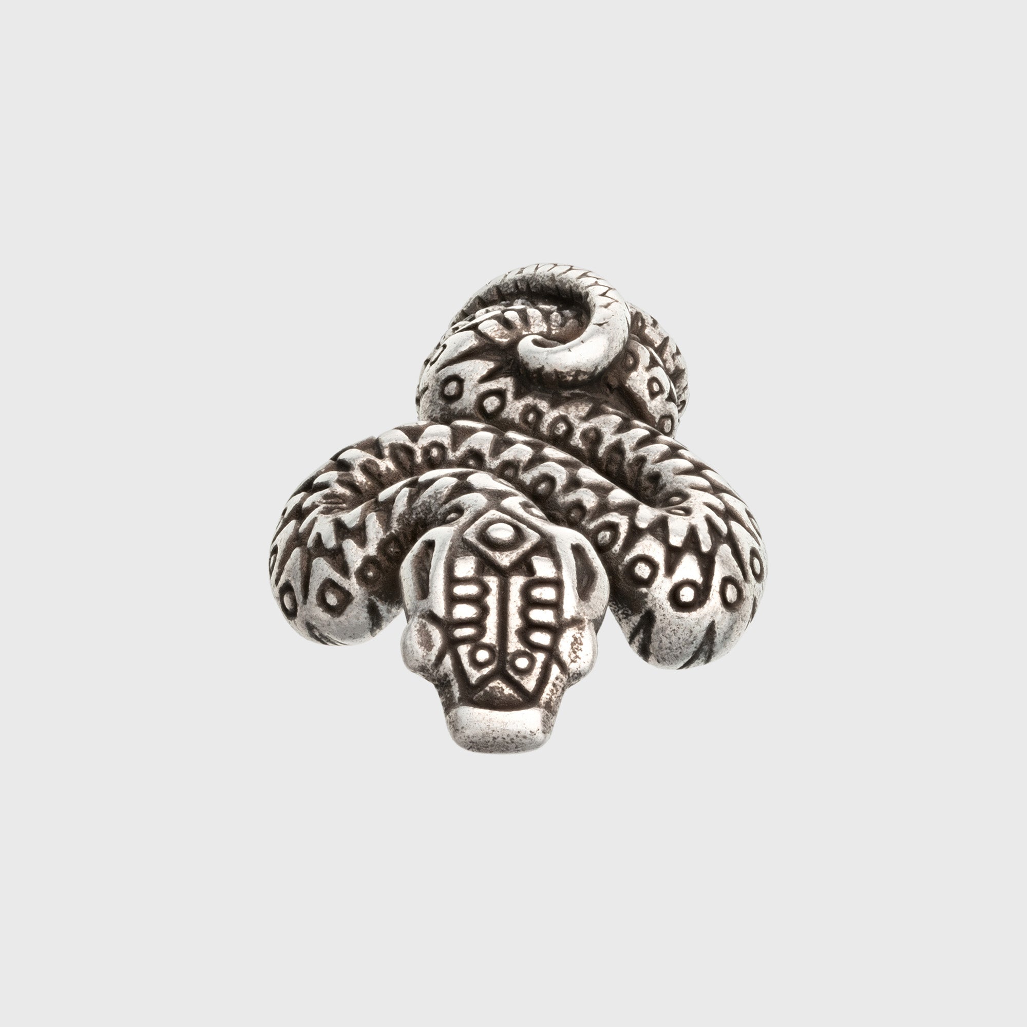 Schlangenkette aus versilberter Bronze