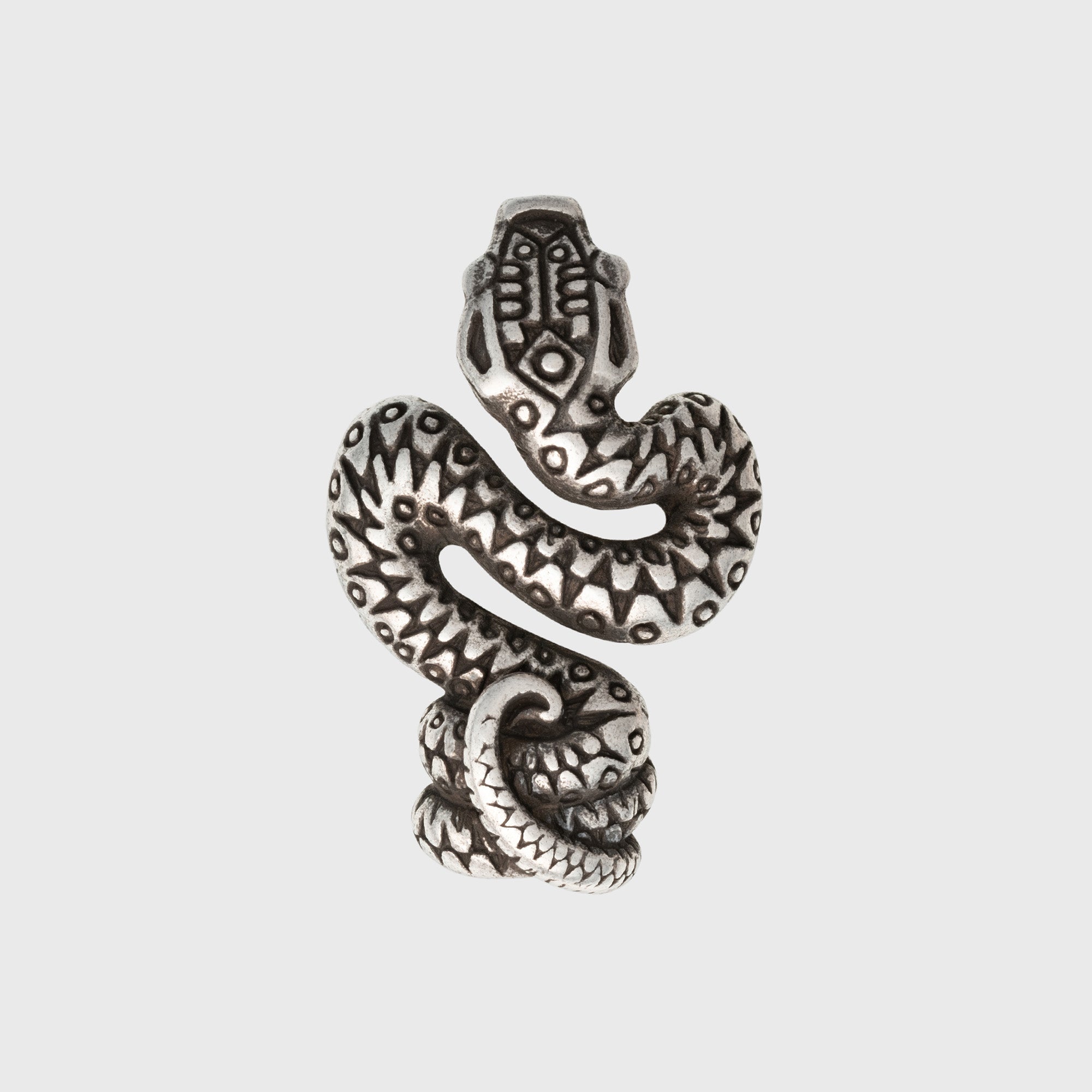 Schlangenkette aus versilberter Bronze