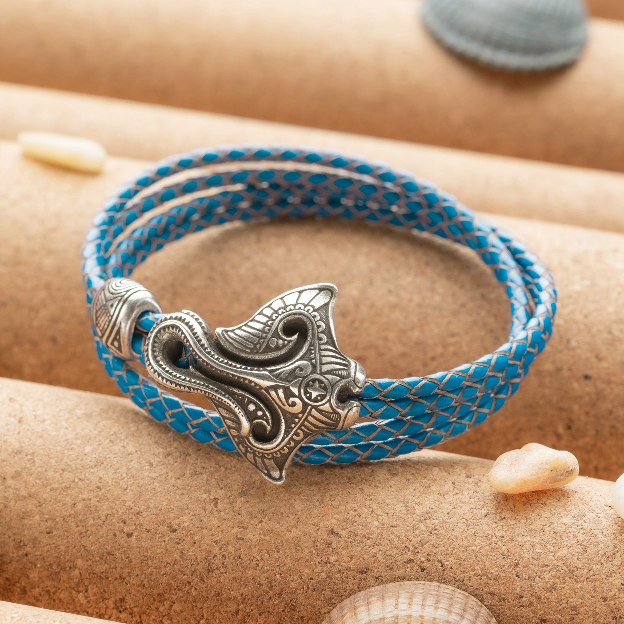 en:#color_blue braided cord / Silver plated bronze|de:#farbe_blaue geflochtene Kordel / Versilberte Bronze|fr:#couleur_cordon tressé bleu / Bronze argenté