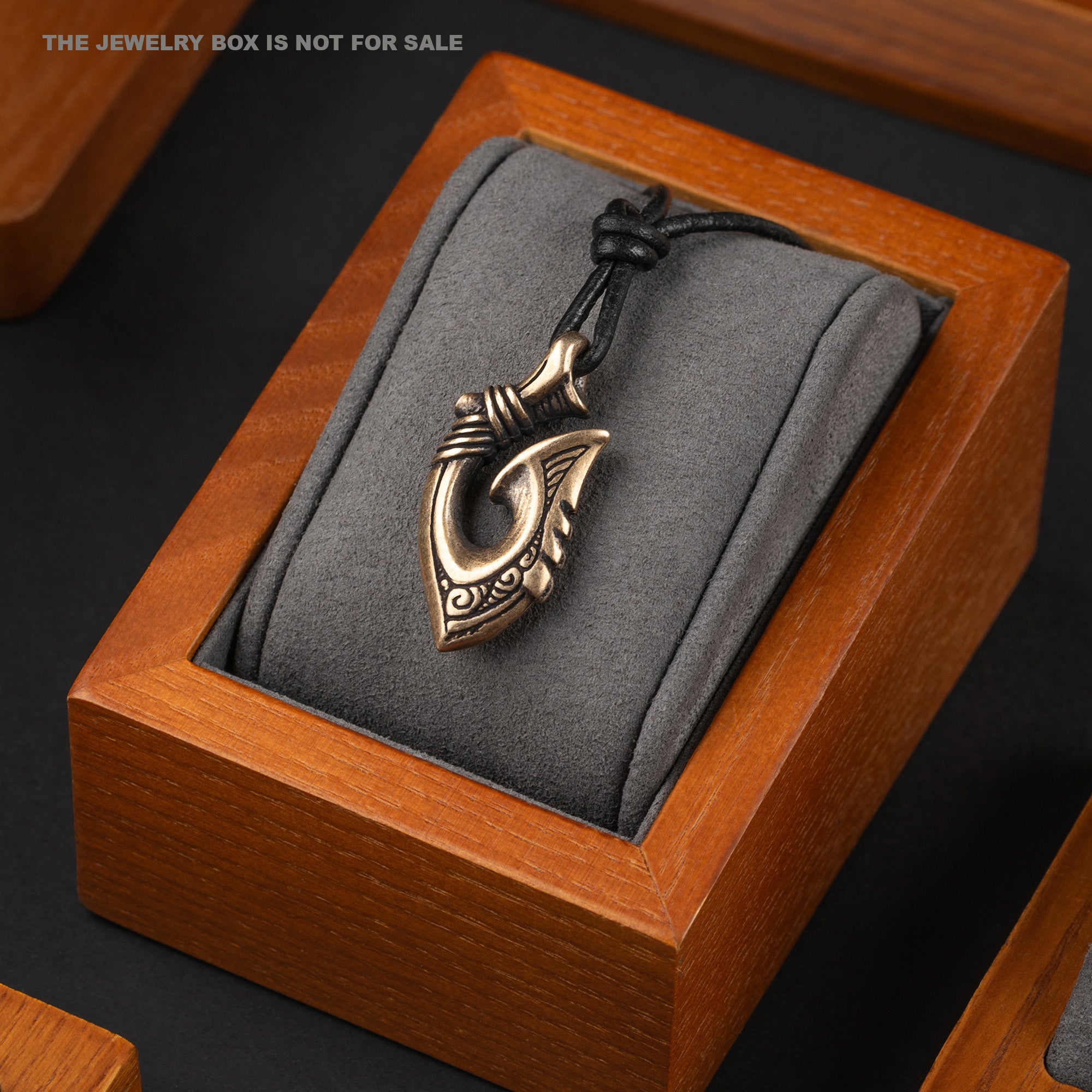 Fish Hook Bronze Necklace – Maori Inspired Hei Matau Symbolic Amulet