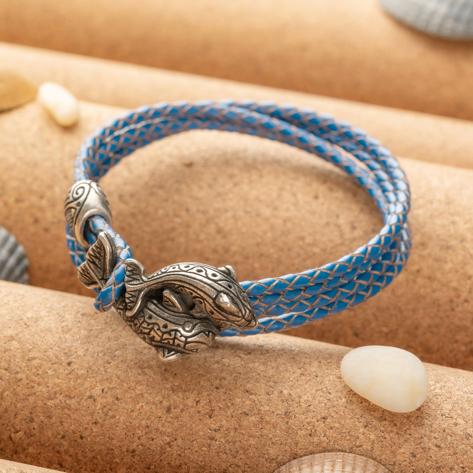 en:#color_blue braided cord / Silver plated bronze|de:#farbe_blaue geflochtene Kordel / Versilberte Bronze|fr:#couleur_cordon tressé bleu / Bronze argenté