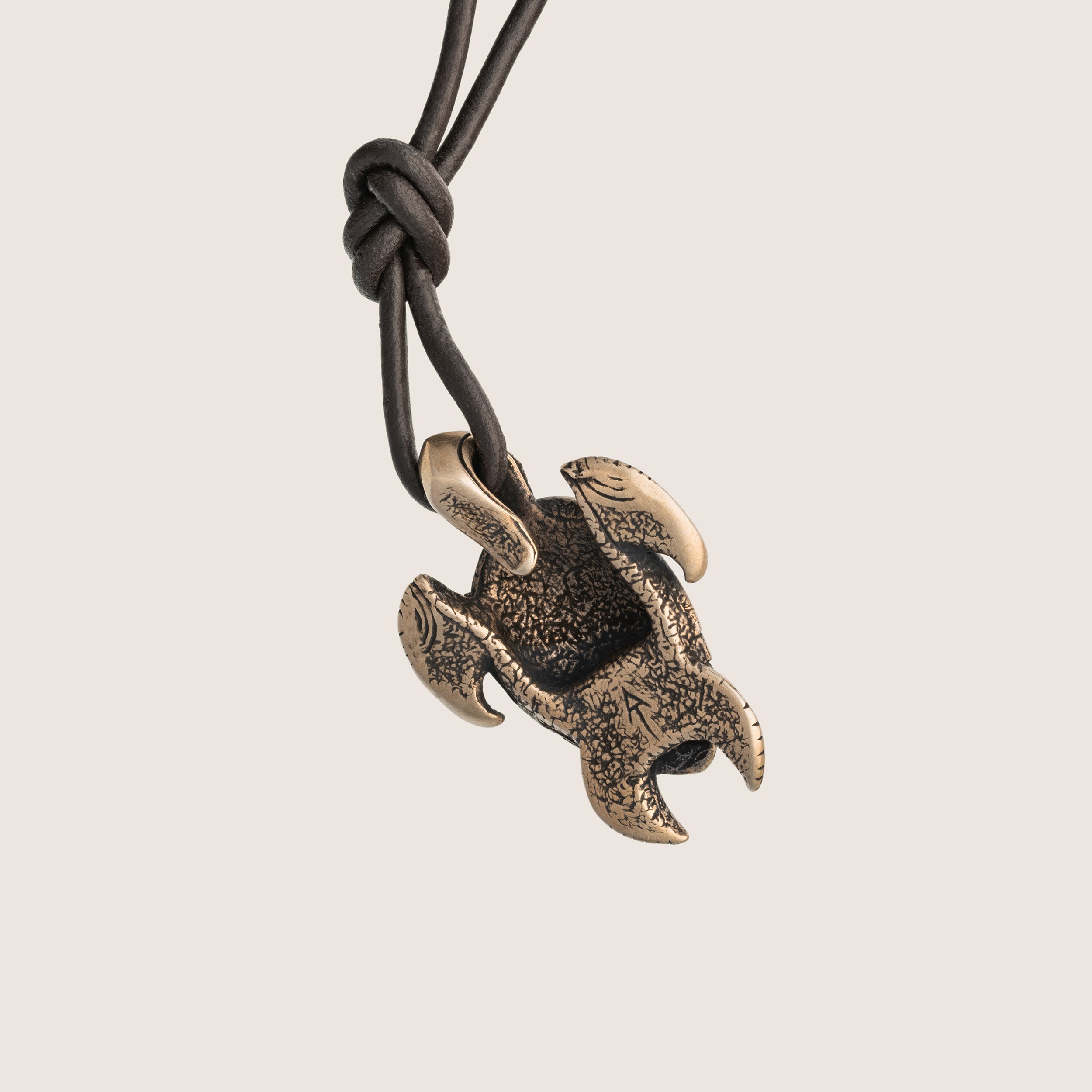 Turtle Bronze Pendant – Handmade Ocean-Inspired Tribal Jewelry