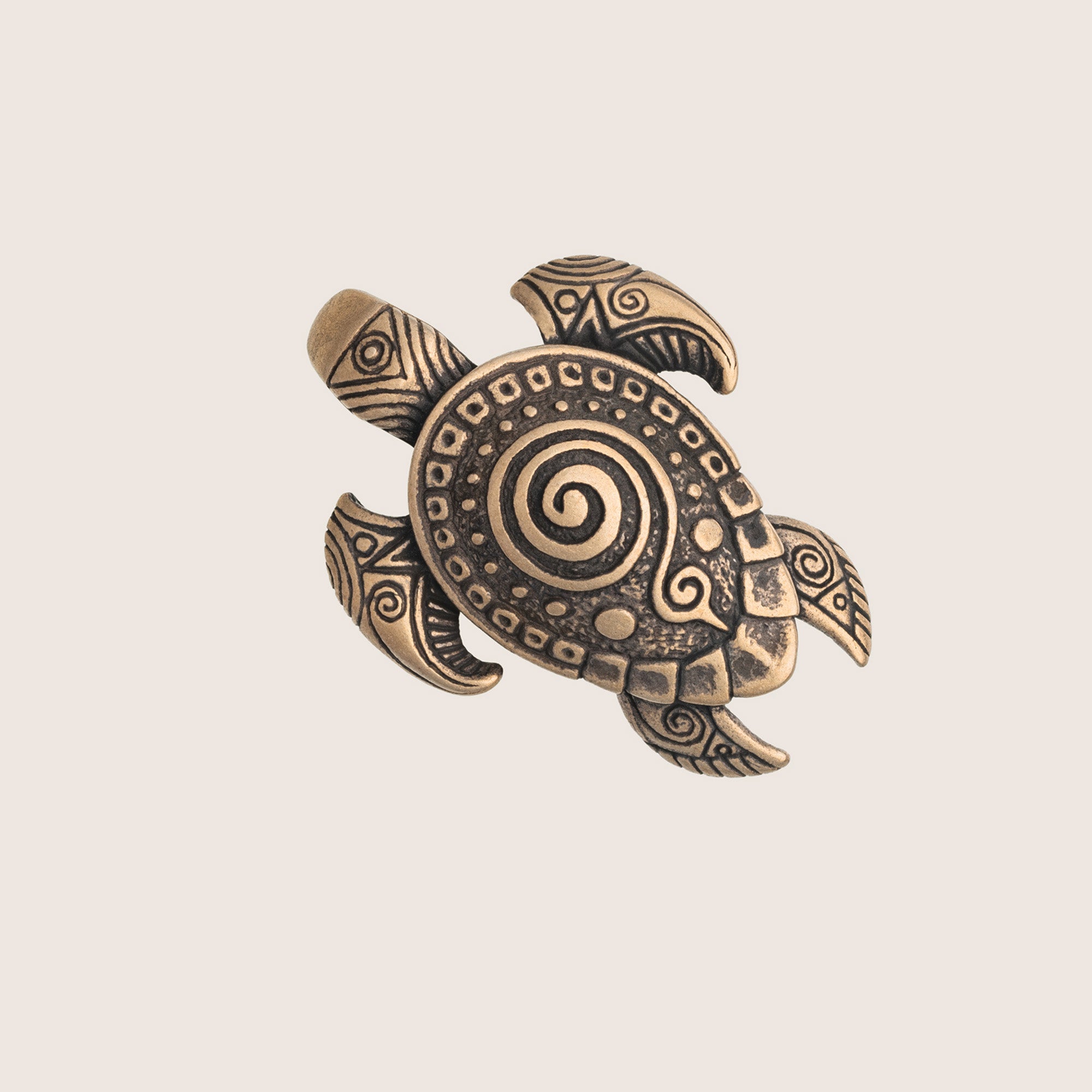 Turtle Bronze Pendant – Handmade Ocean-Inspired Tribal Jewelry