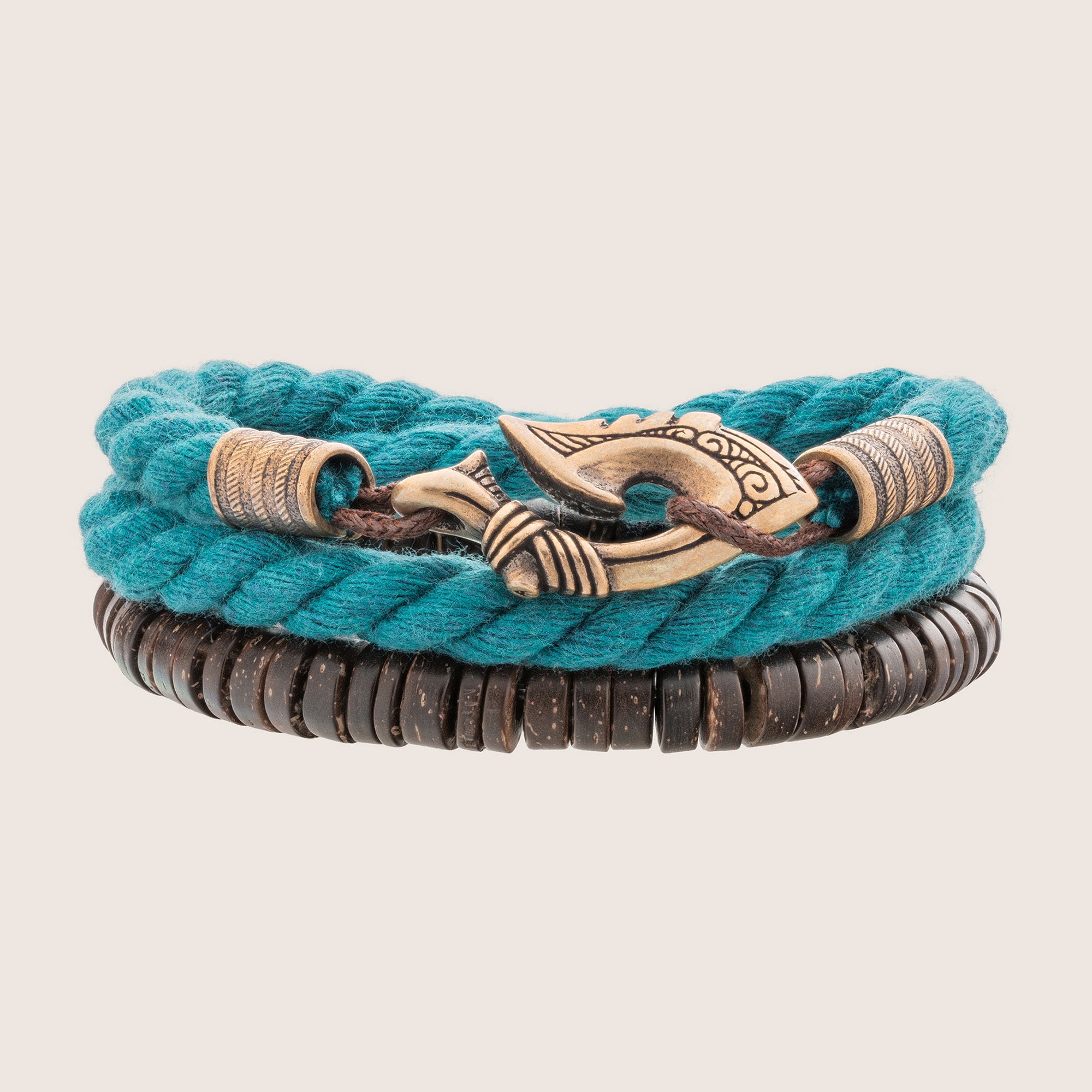 Fishing Hook Hei Matau Bracelet Set – Ocean Tribal Jewelry Gift