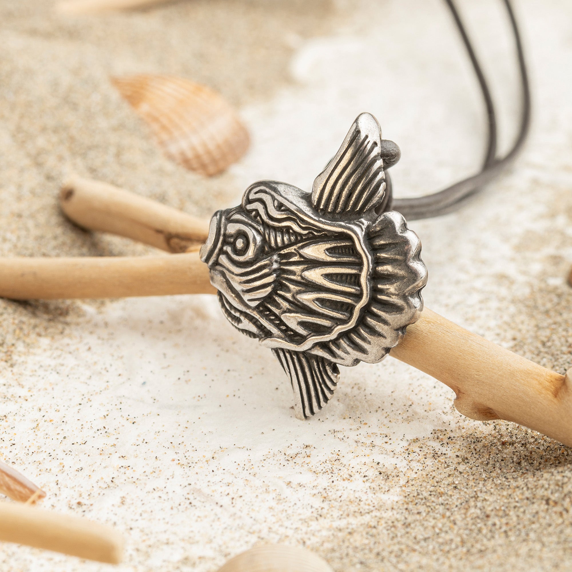 Sunfish Silver Plated Bronze Necklace – Ocean Inspired Jewelry