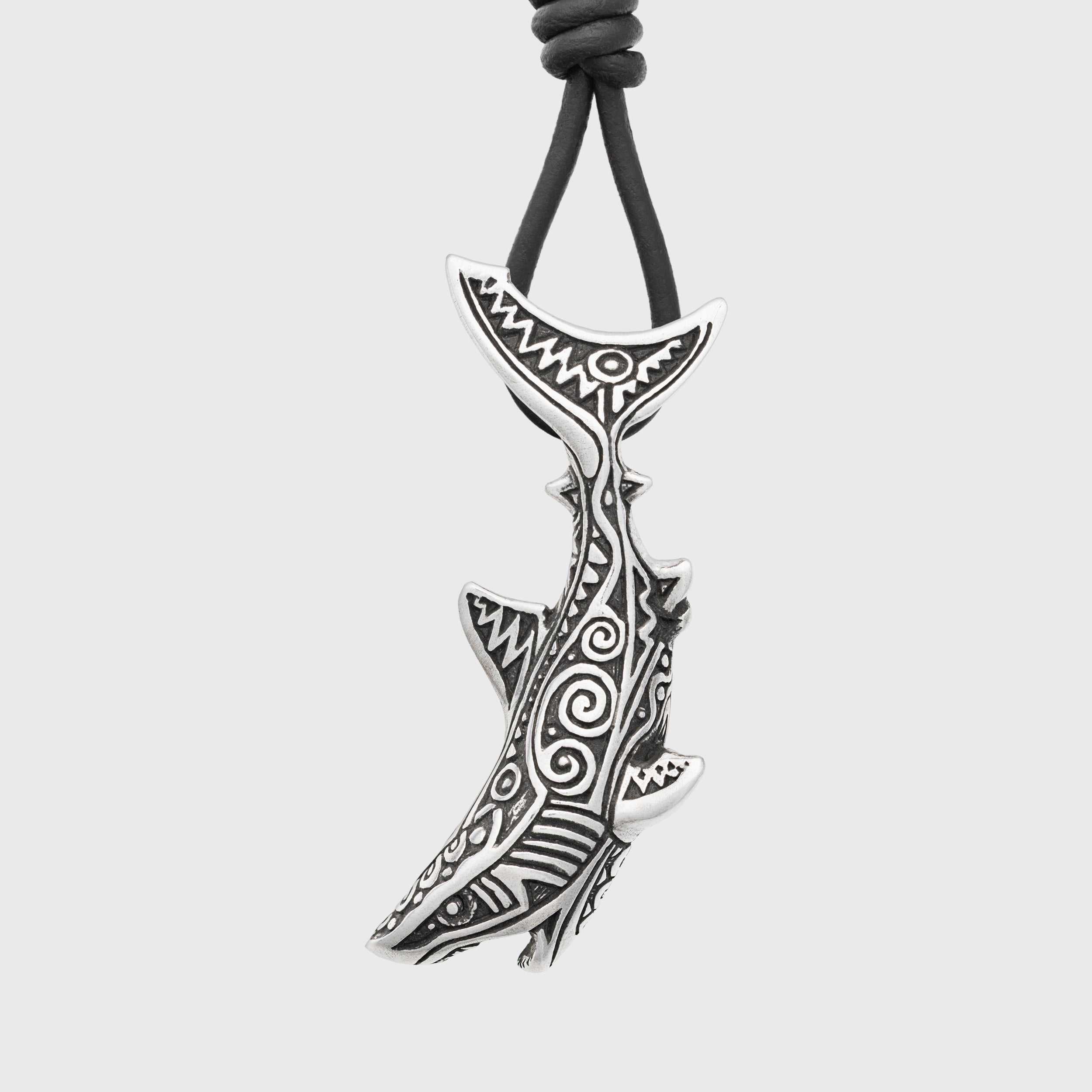 Great White Shark Pendant – Sterling Silver Ocean Totem Jewelry
