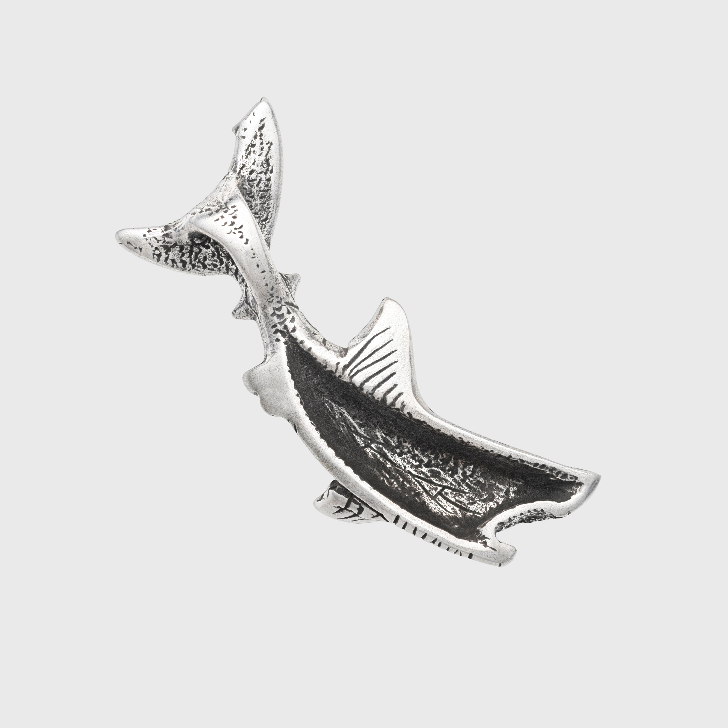Great White Shark Pendant – Sterling Silver Ocean Totem Jewelry