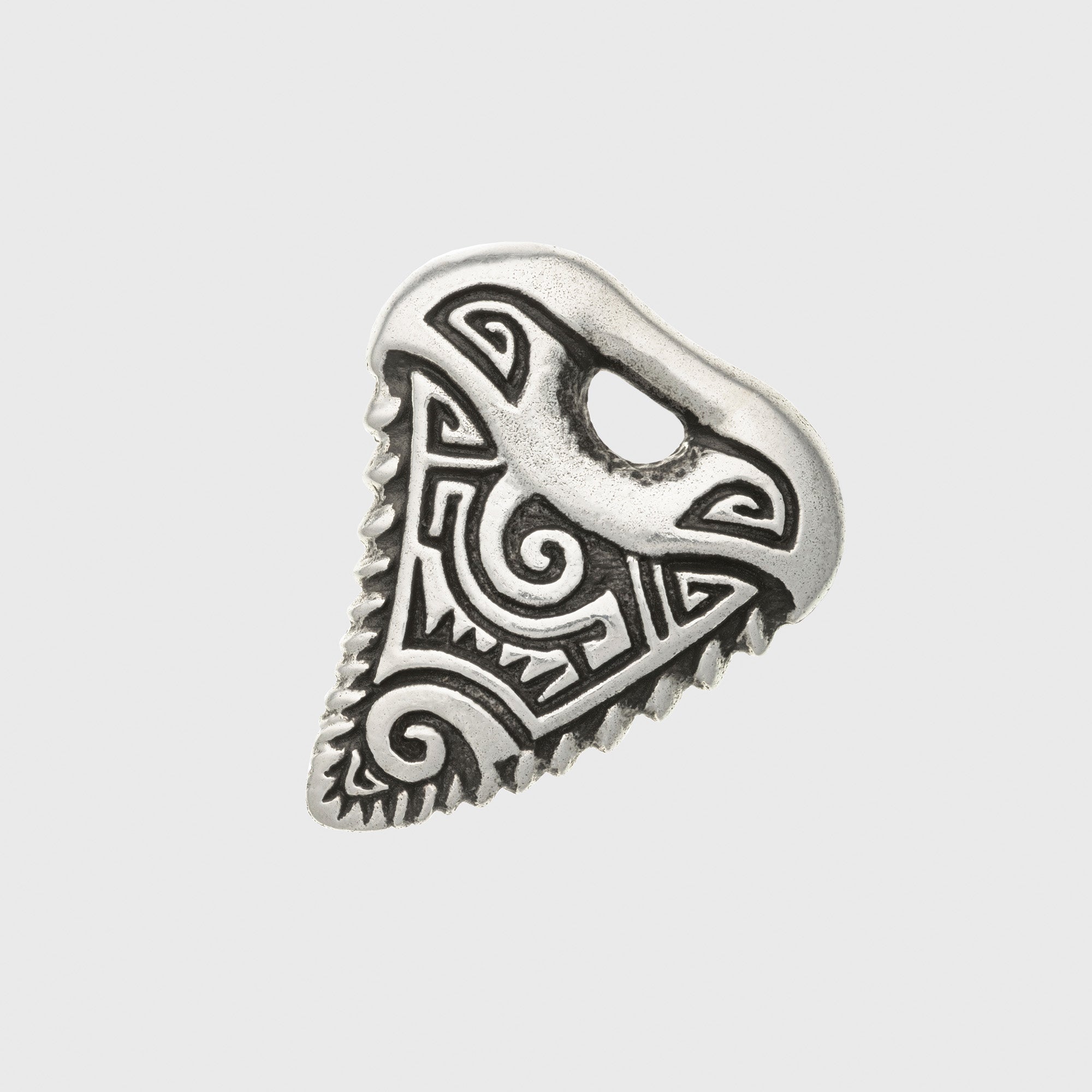 Shark Tooth Sterling Silver Pendant – Handmade Tribal Jewelry