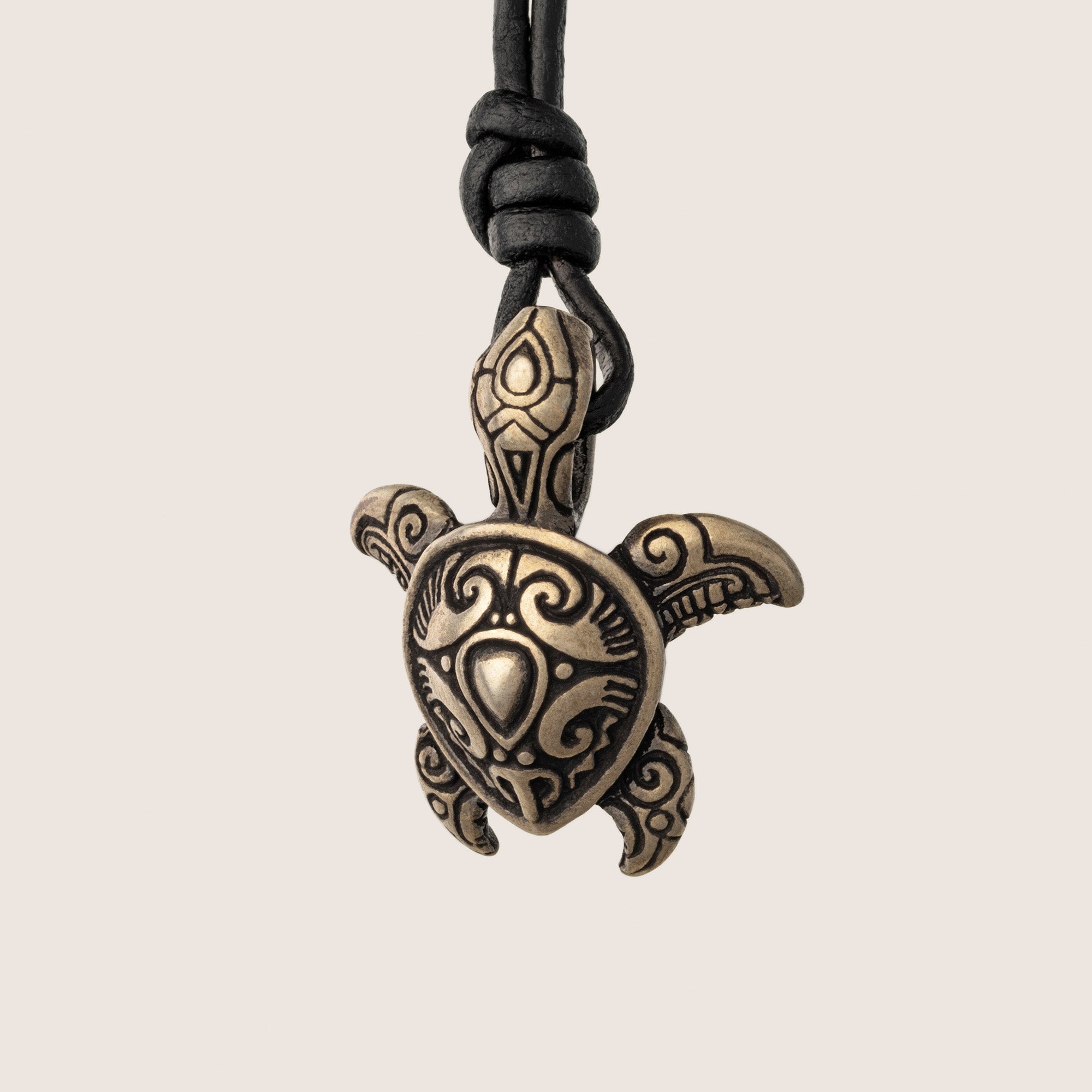 Turtle Bronze Pendant – Handmade Maori Tribal Jewelry
