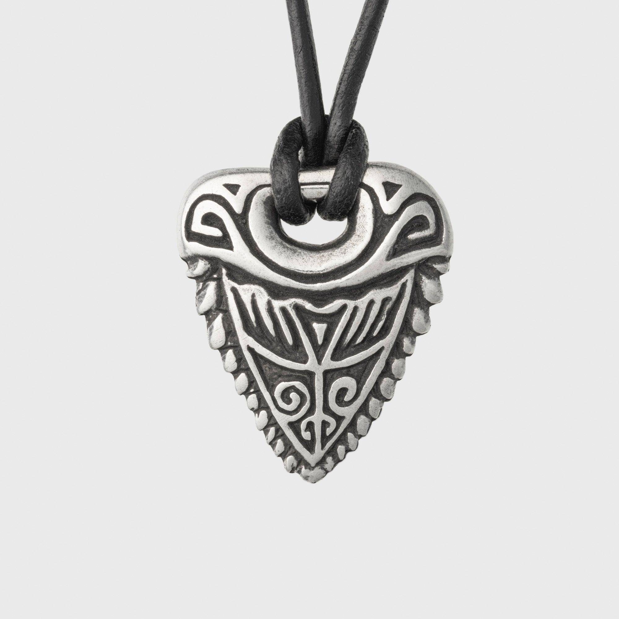 Shark Tooth Sterling Silver Pendant – Ocean Tribal Necklace