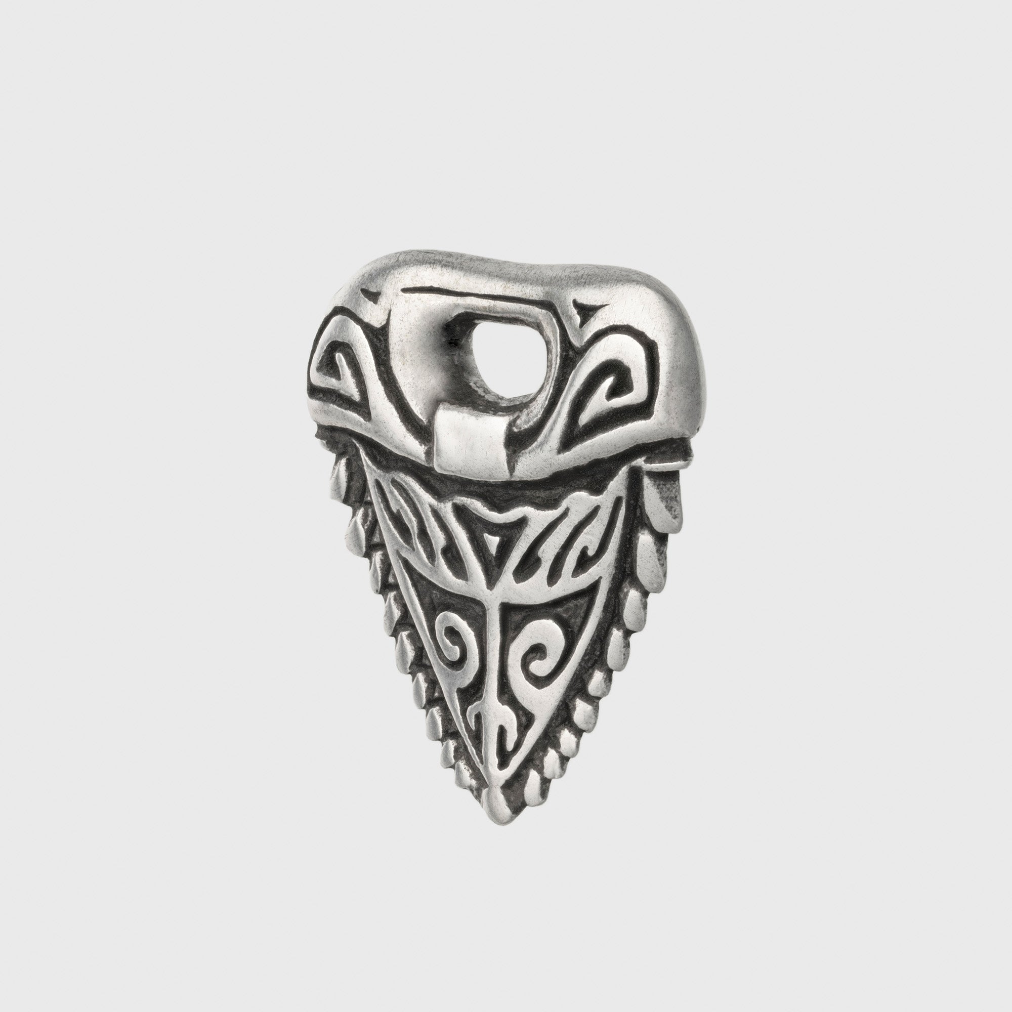 Shark Tooth Sterling Silver Pendant – Ocean Tribal Necklace