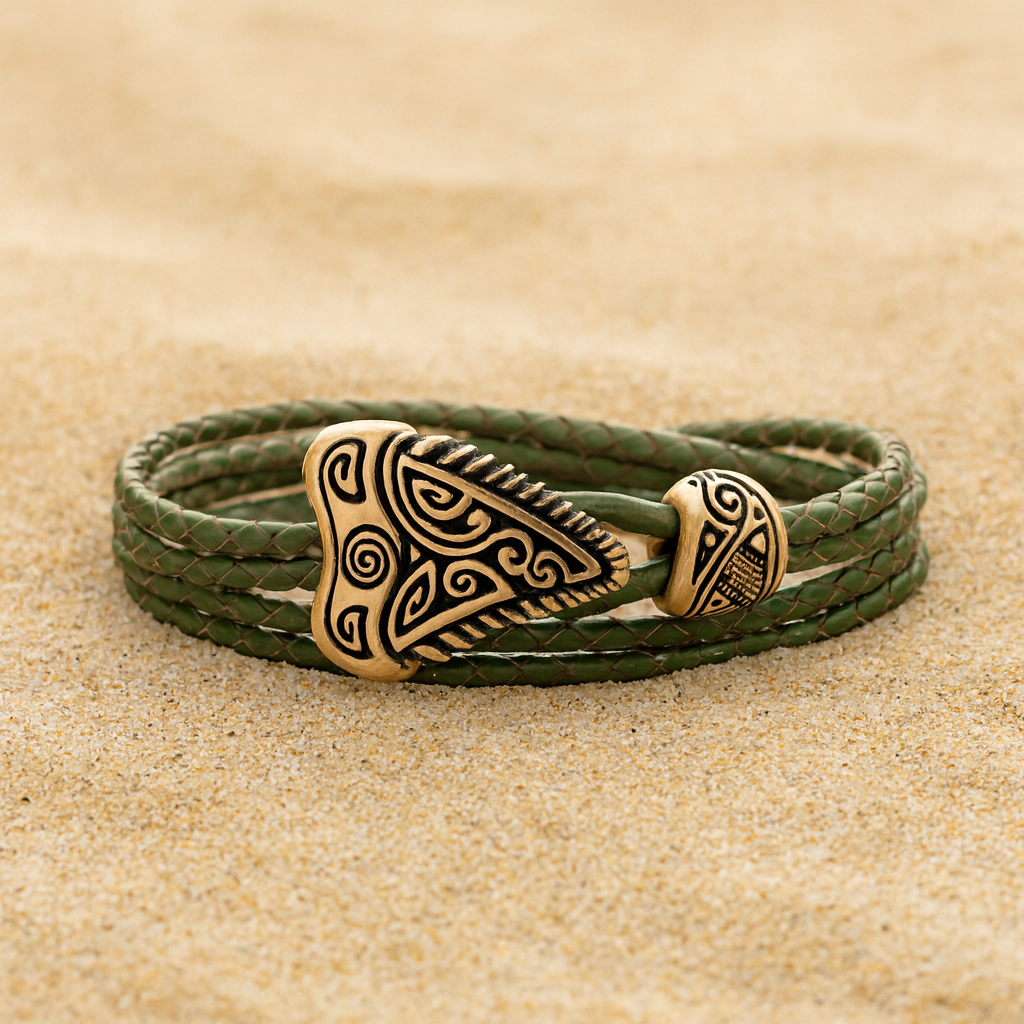Shark Tooth Leather Bracelet – Ocean-Inspired Jewelry