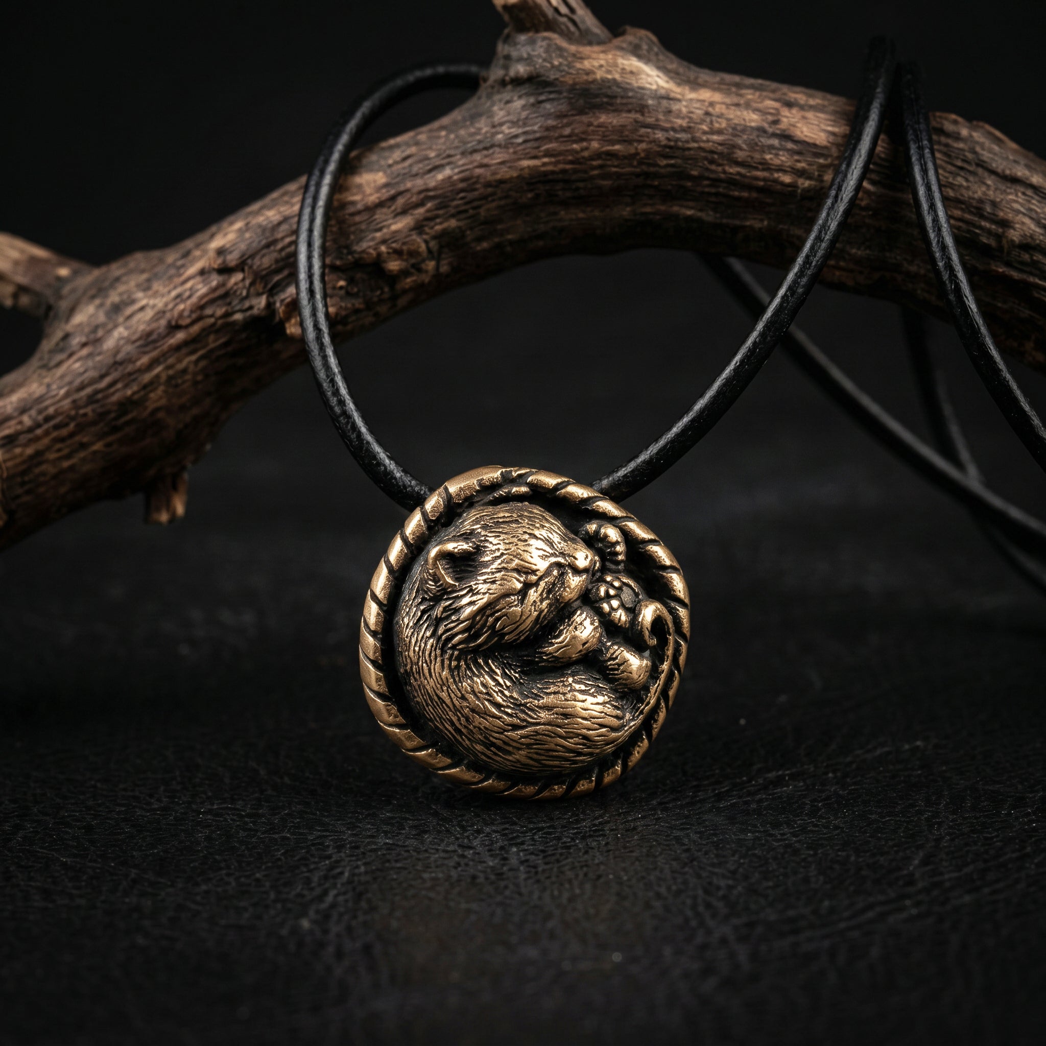 Sleeping Cat in Basket – Bronze Miniature, Desk Decor & Keychain