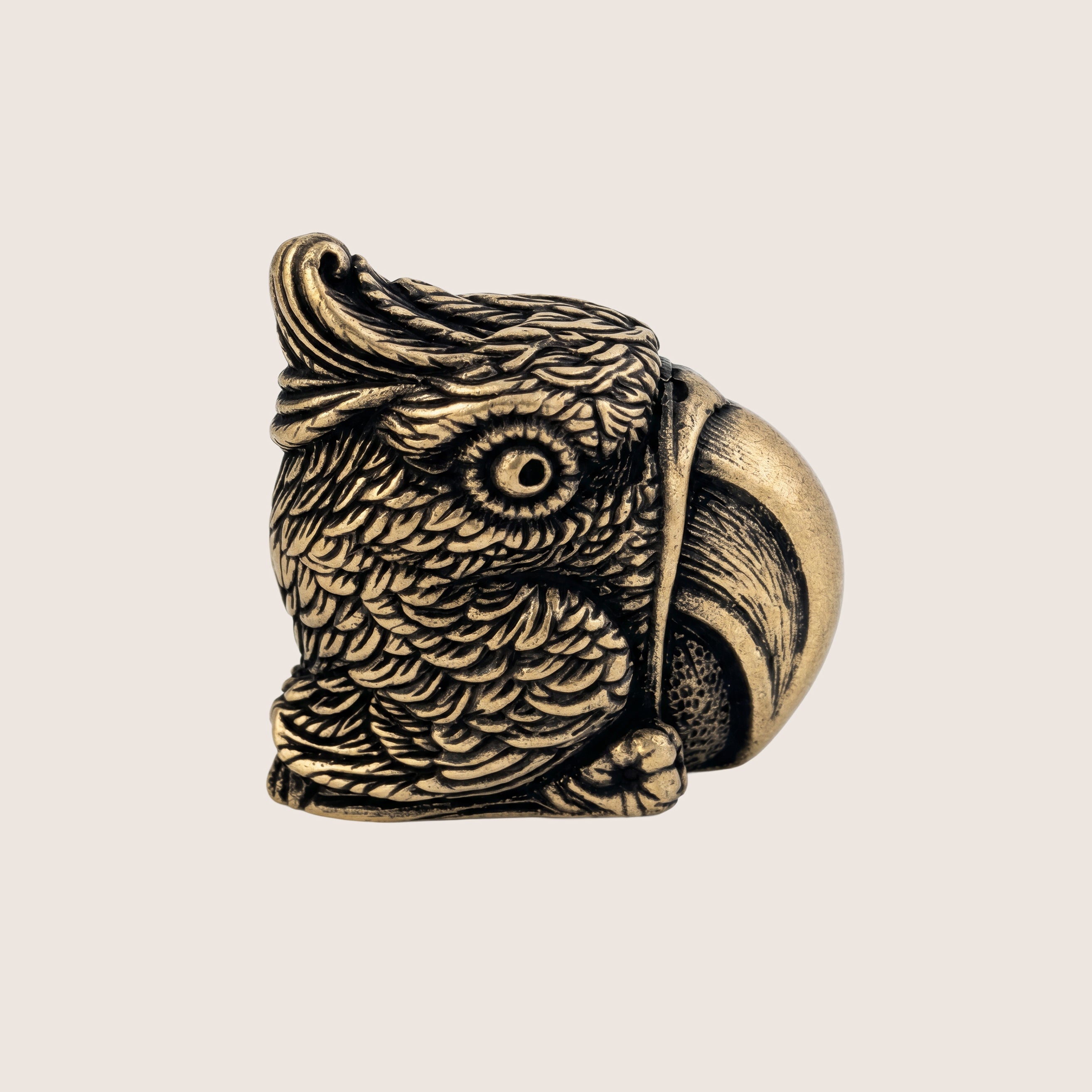 Parrot Bronze Figurine – Handmade Miniature Sculpture