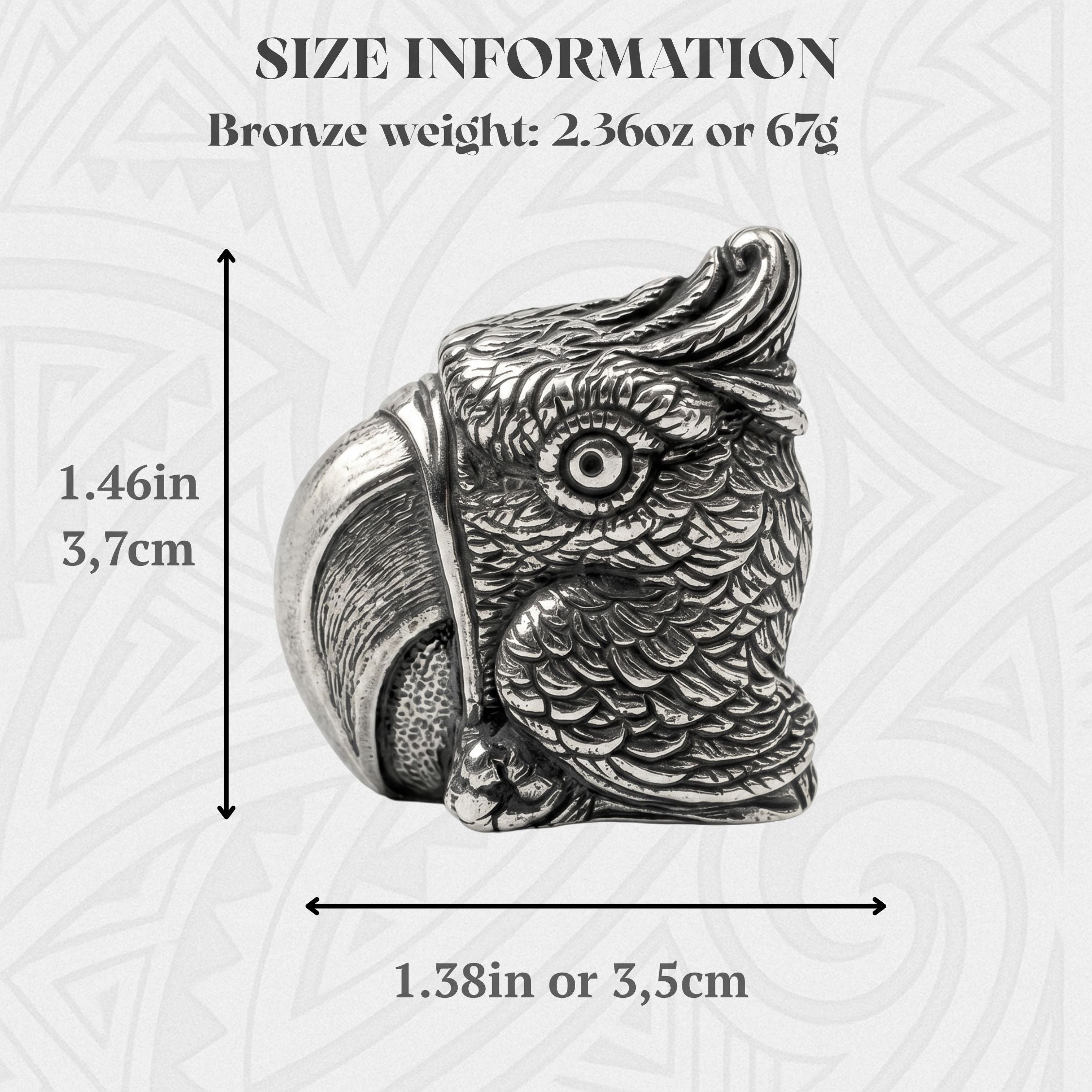 Parrot Silver-plated Bronze Figurine – Handmade Miniature Sculpture