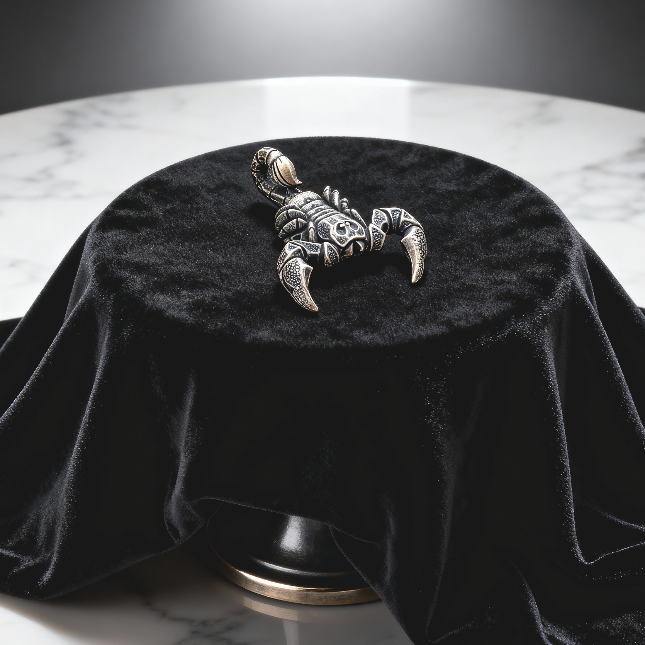 Scorpion Silver-plated Bronze Miniature – Handmade Figurine & Wearable Pendant