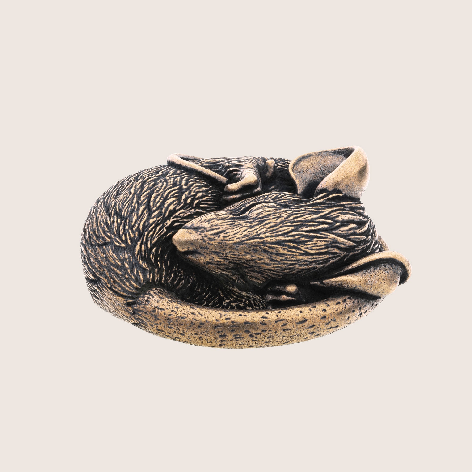 Sleeping Mouse Bronze Figurine – Handmade Miniature & Pendant