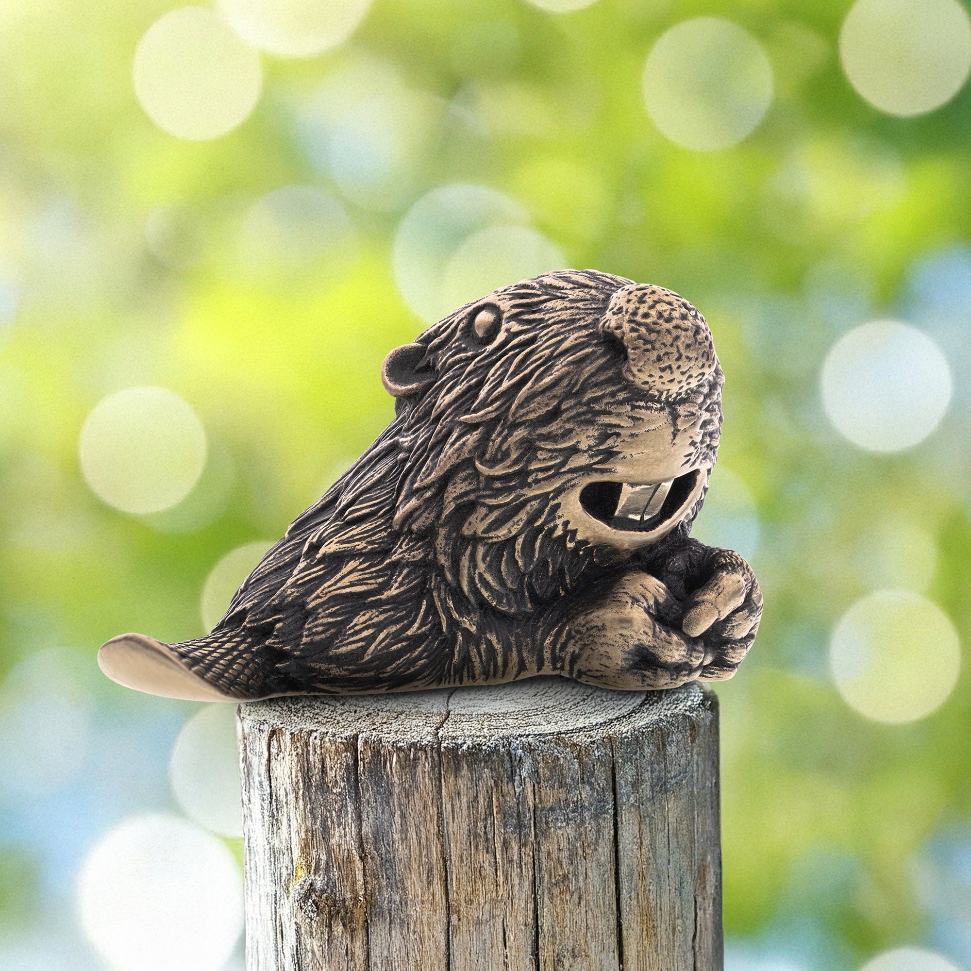 Beaver Bronze  Figurine – Handmade Miniature Animal Totem & Gift