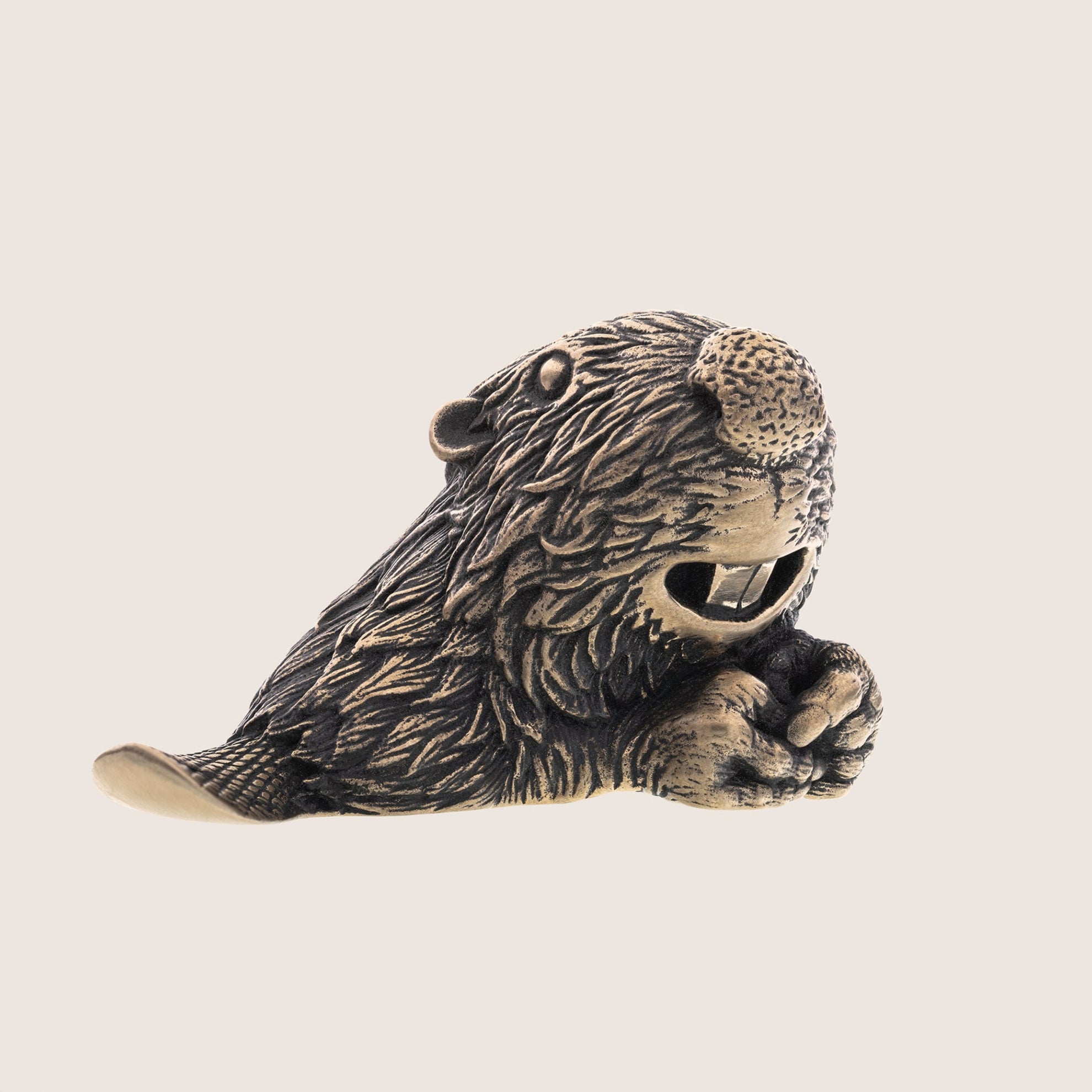 Beaver Bronze  Figurine – Handmade Miniature Animal Totem & Gift