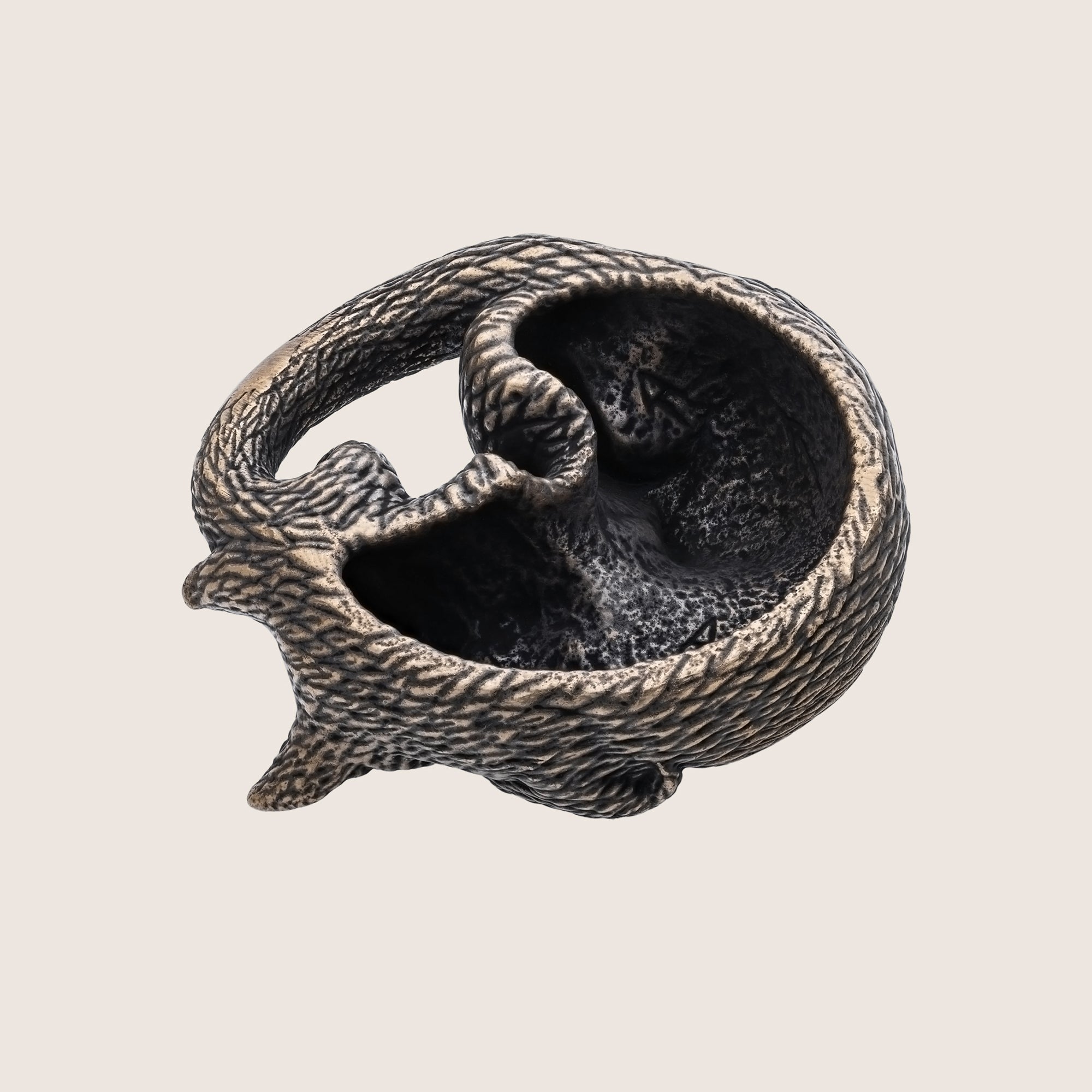 Cat Bronze Miniature – Handmade Figurine & Wearable Pendant